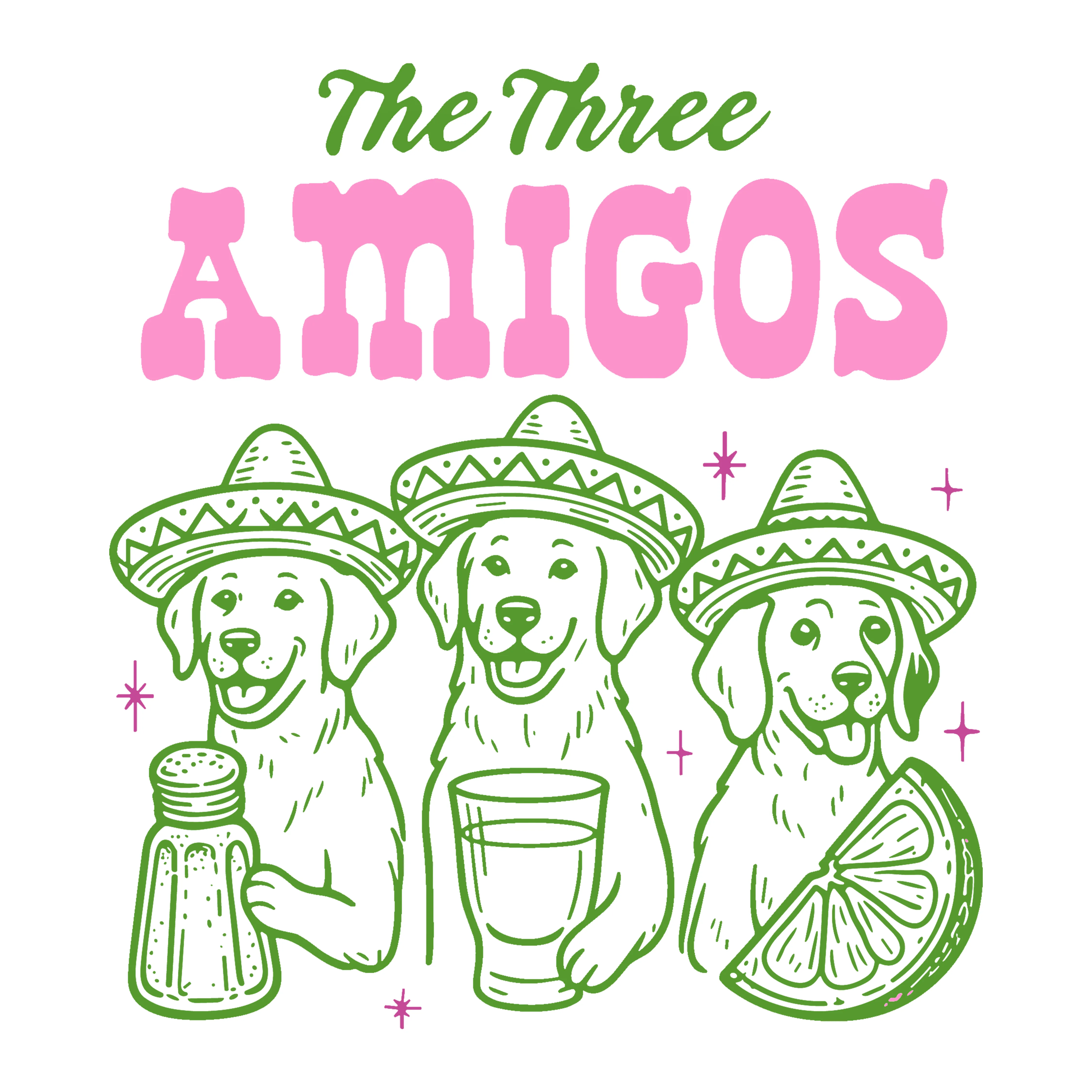 Three Amigos - (Front Print) (Adult Tank Top) sold by PAWZ product image thumbnail 2