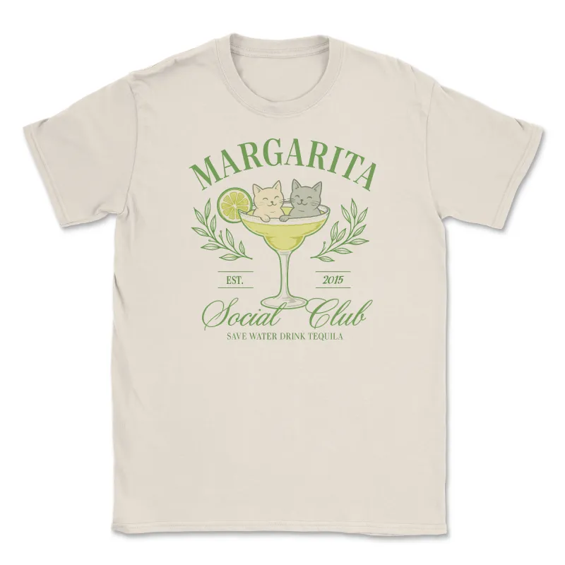Cats Social Club - (Front Print) (Adult Short Sleeve T-Shirt) sold by PAWZ