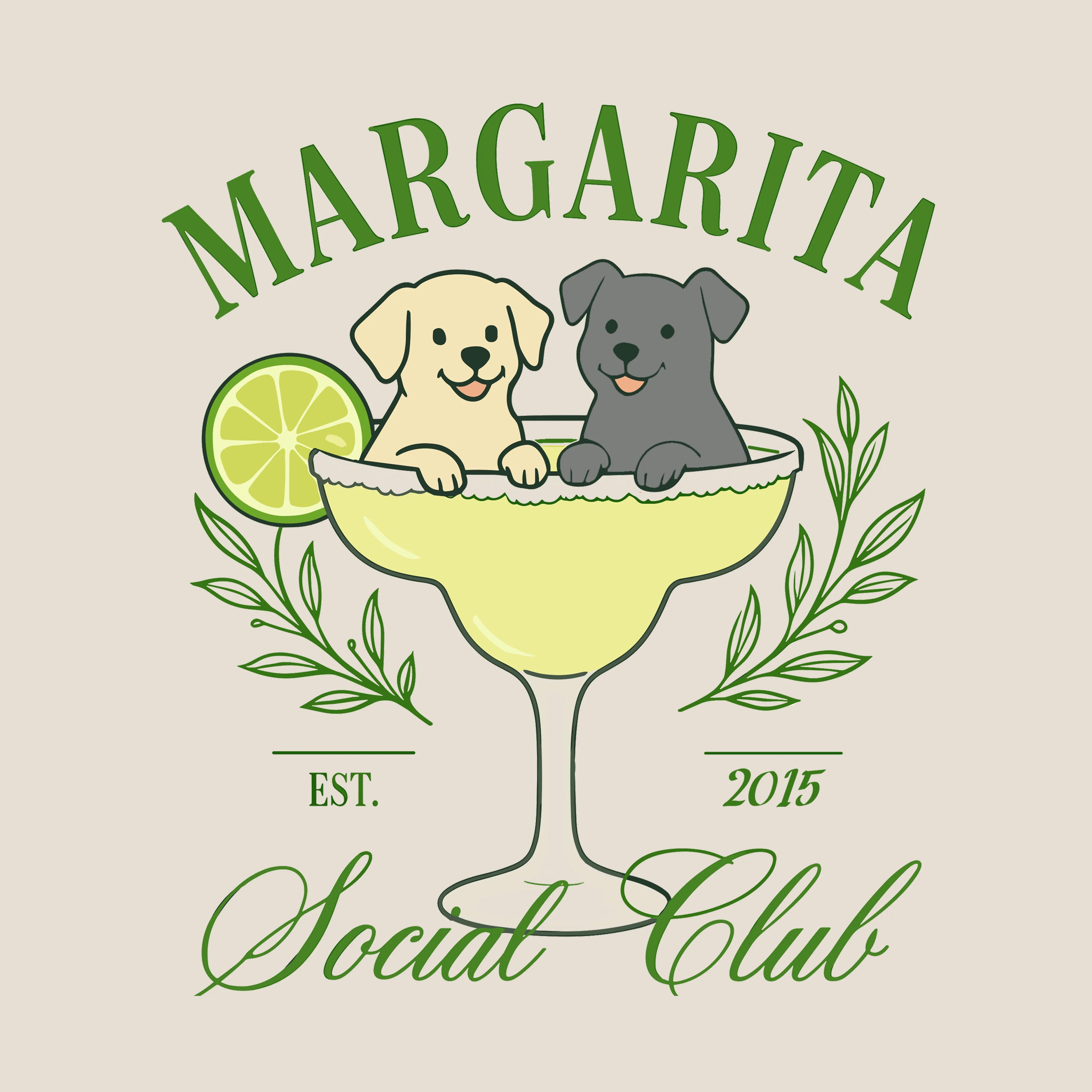 Dogs Social Club - (Front Print) (Adult Short Sleeve T-Shirt) sold by PAWZ product image thumbnail 2