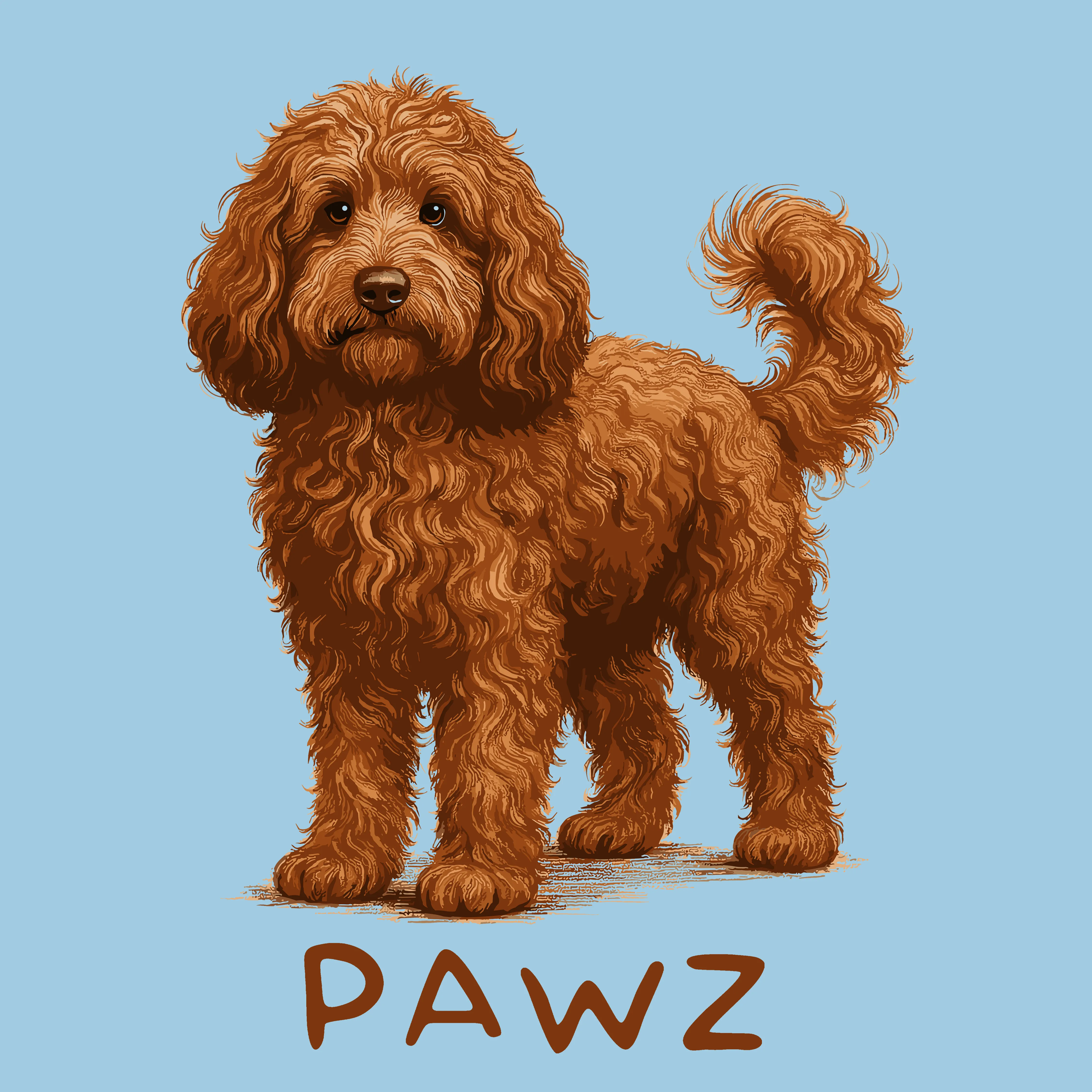 Red Golden Doodle (Adult Hoodie) sold by PAWZ product image thumbnail 3