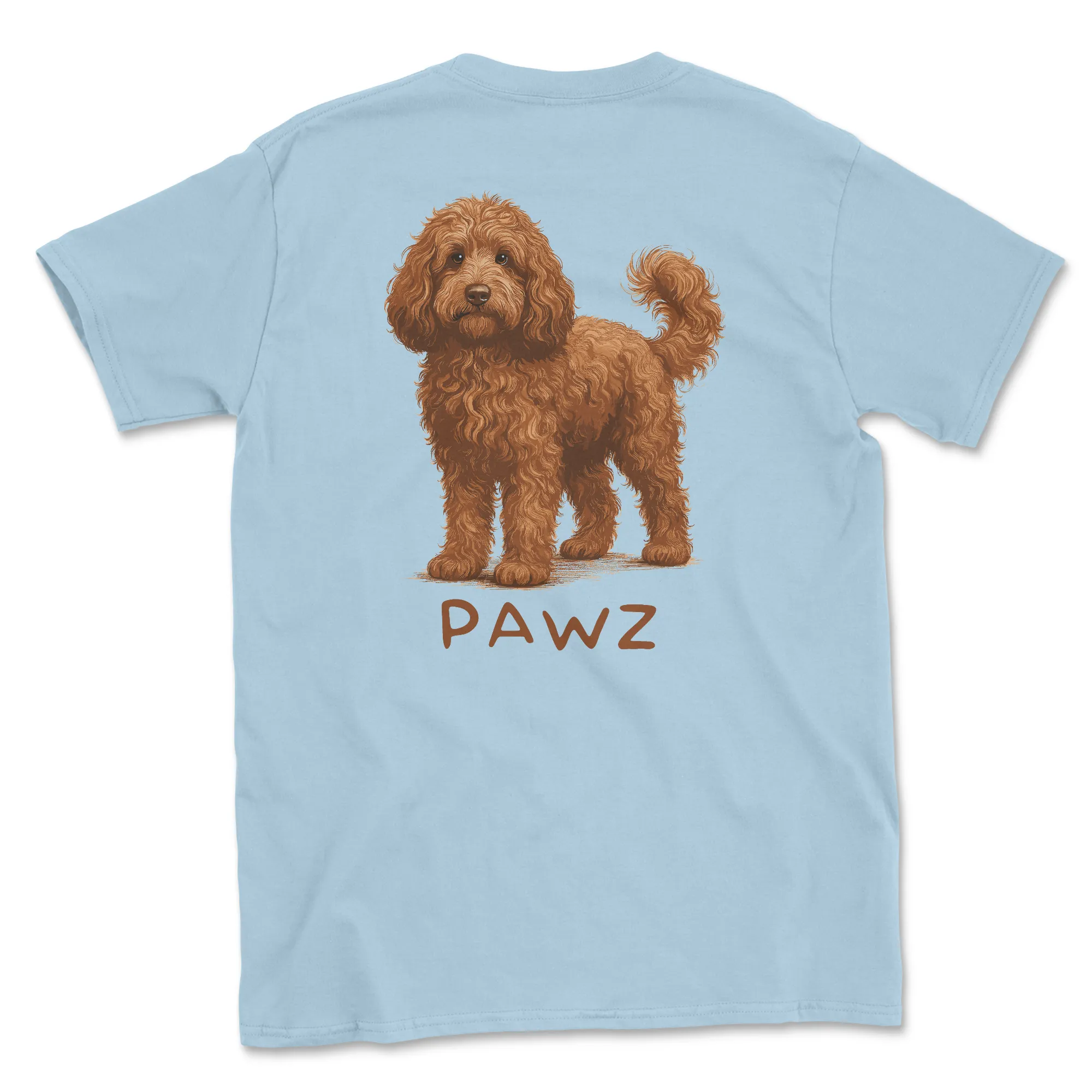 Red Golden Doodle (Adult Short Sleeve T-Shirt) sold by PAWZ
