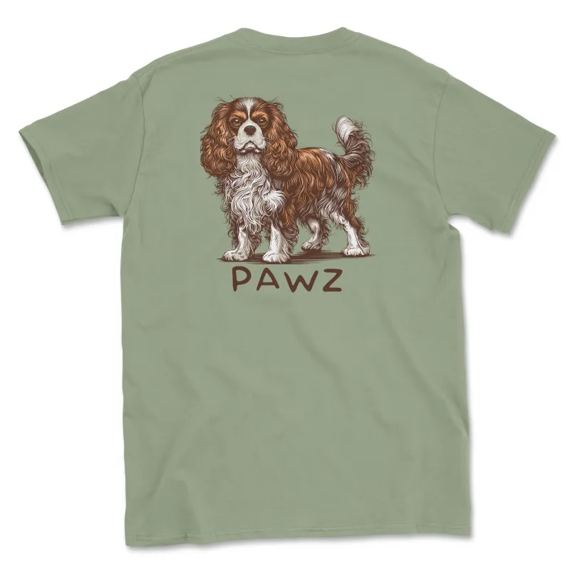King Charles Cavalier - Sage (Adult Short Sleeve T-Shirt) sold by PAWZ