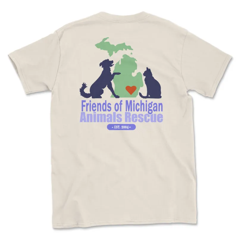 Logo - Natural (Adult Short Sleeve T-Shirt) sold by PAWZ