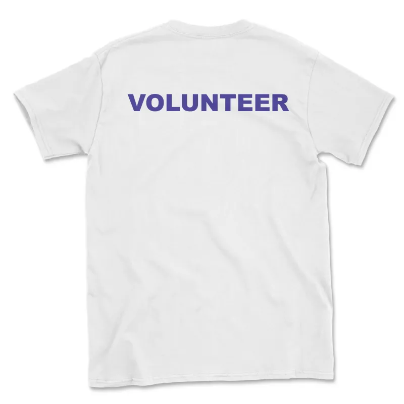 Volunteer Shirt - White (Cold Nose Warm Heart) (Adult Short Sleeve T-Shirt) sold by PAWZ