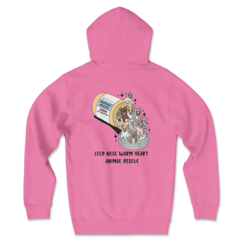 Serotonin Pawz (Cold Nose Warm Heart) (Adult Hoodie) sold by PAWZ