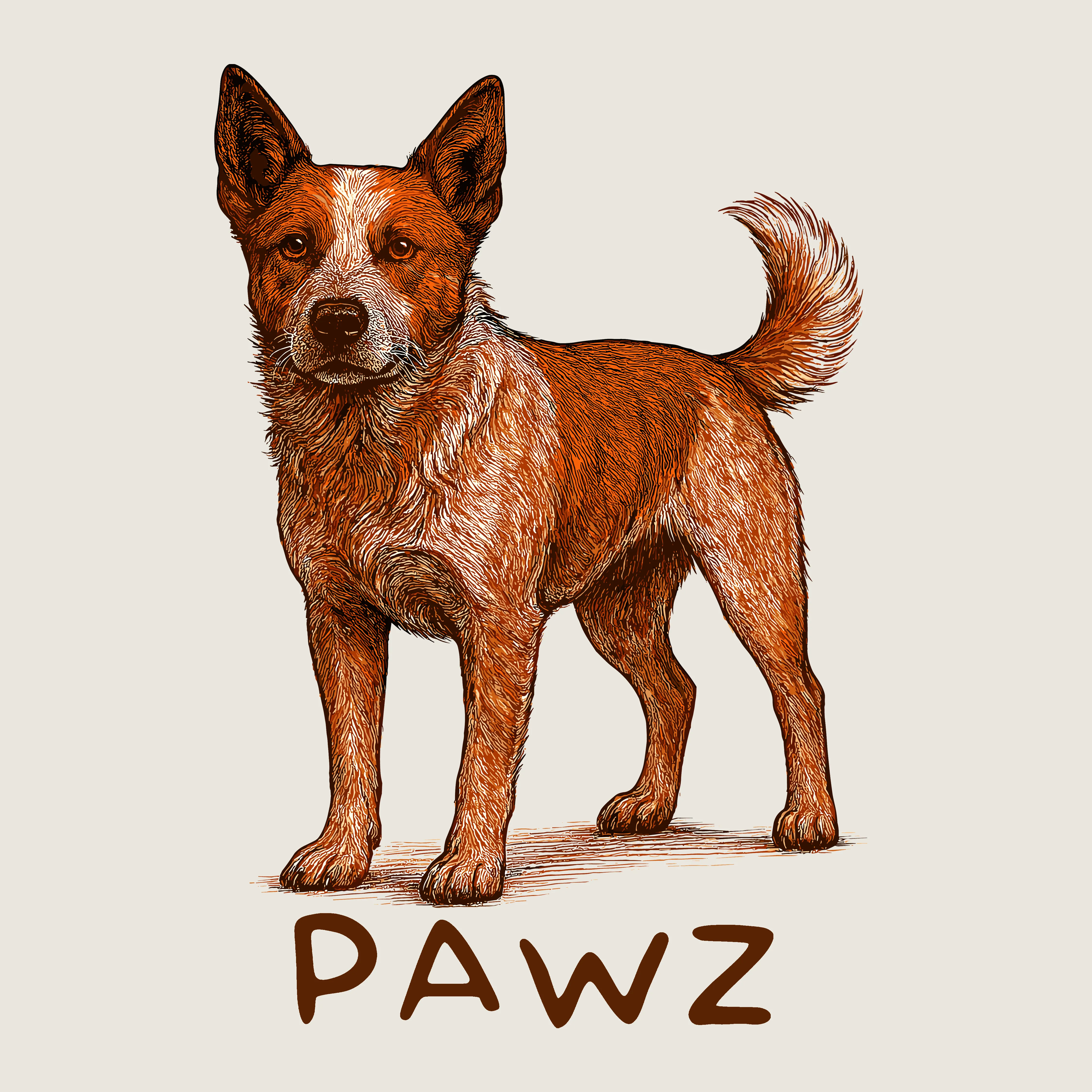 Red Heeler (Adult Short Sleeve T-Shirt) sold by PAWZ product image thumbnail 3