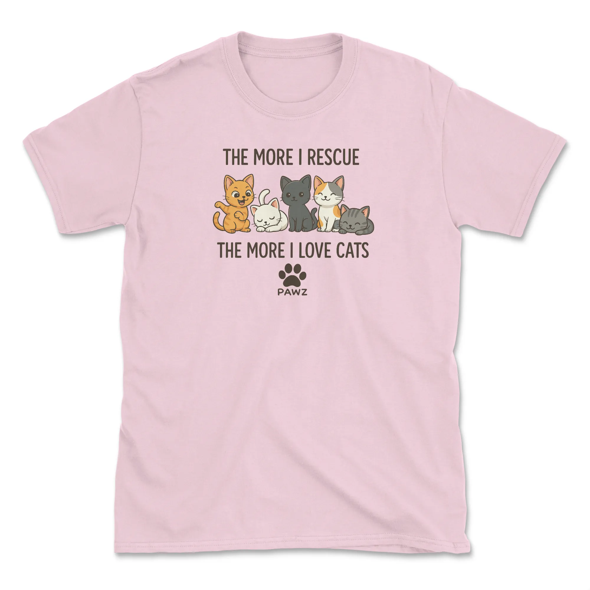 More Rescues (Front Print) (Adult Short Sleeve T-Shirt) sold by PAWZ
