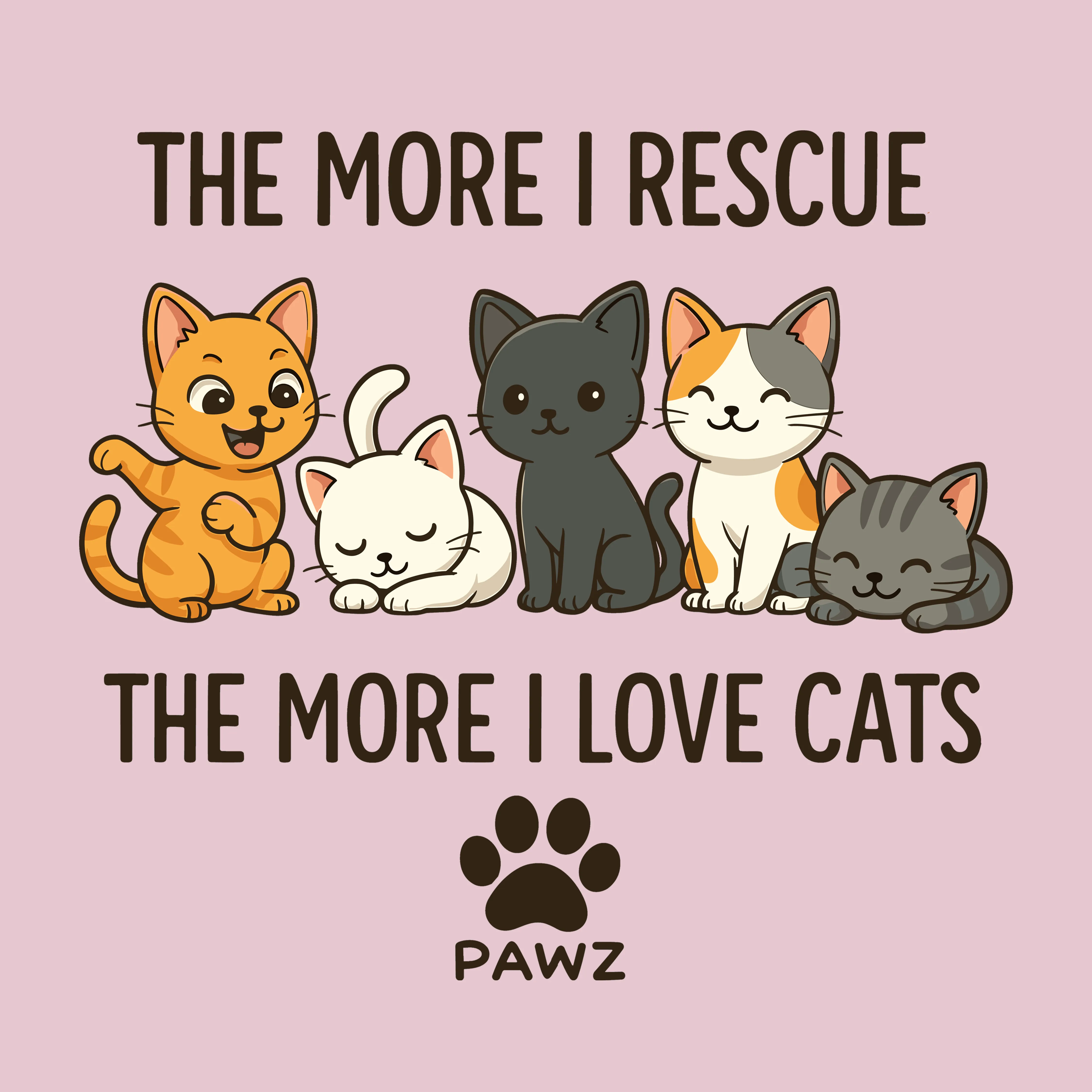 More Rescues (Front Print) (Adult Short Sleeve T-Shirt) sold by PAWZ product image thumbnail 2