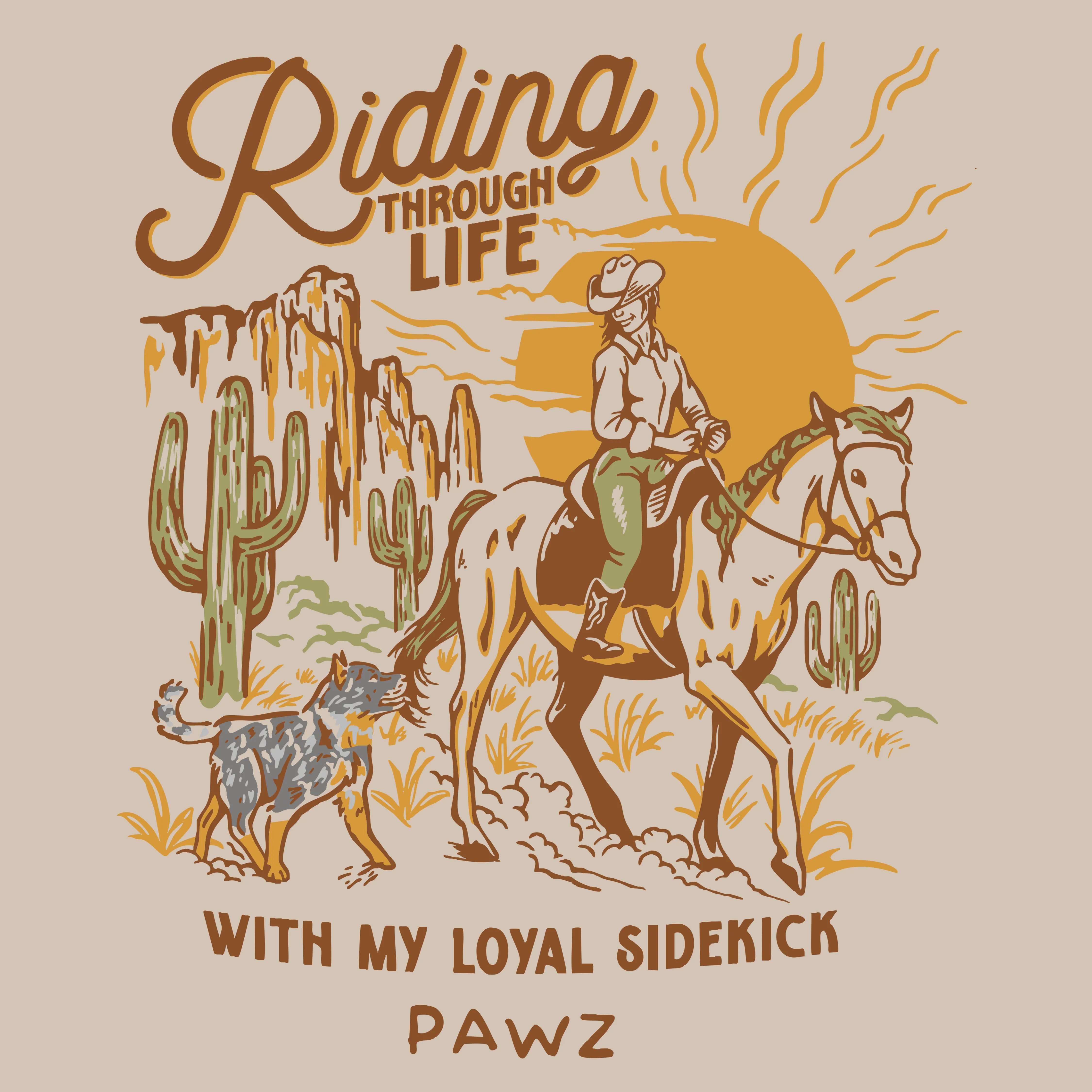 Blue Heeler Loyal Sidekick (Adult Short Sleeve T-Shirt) sold by PAWZ product image thumbnail 3