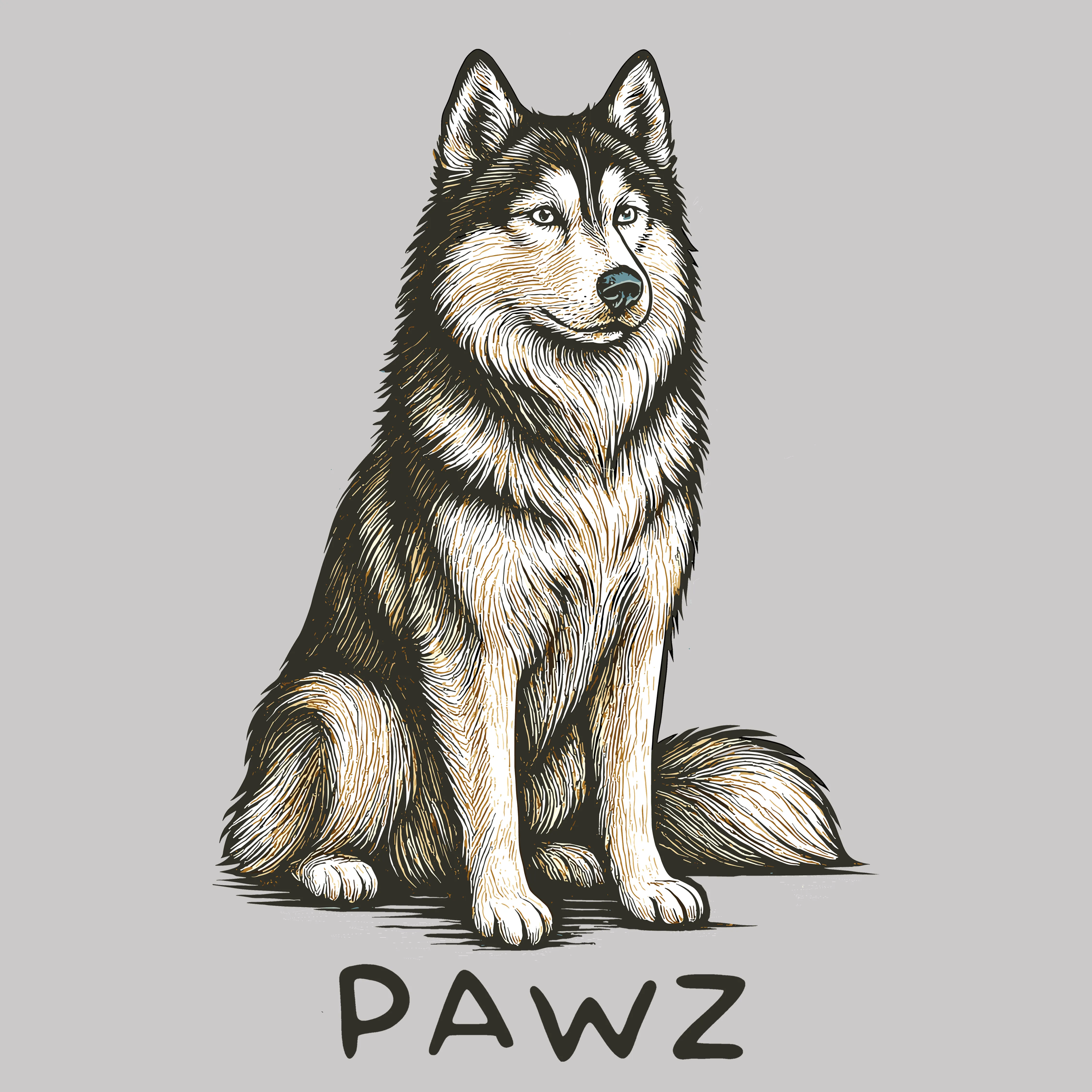 Husky (Adult Hoodie) sold by PAWZ product image thumbnail 3
