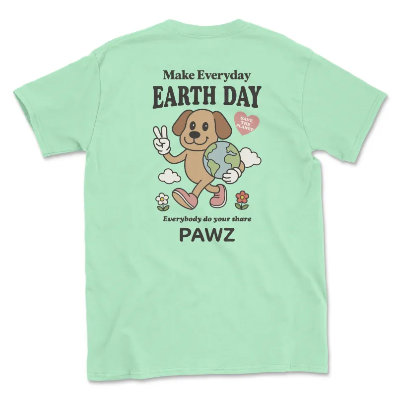 Peace, Earth, Pawz (Adult Short Sleeve T-Shirt) sold by PAWZ