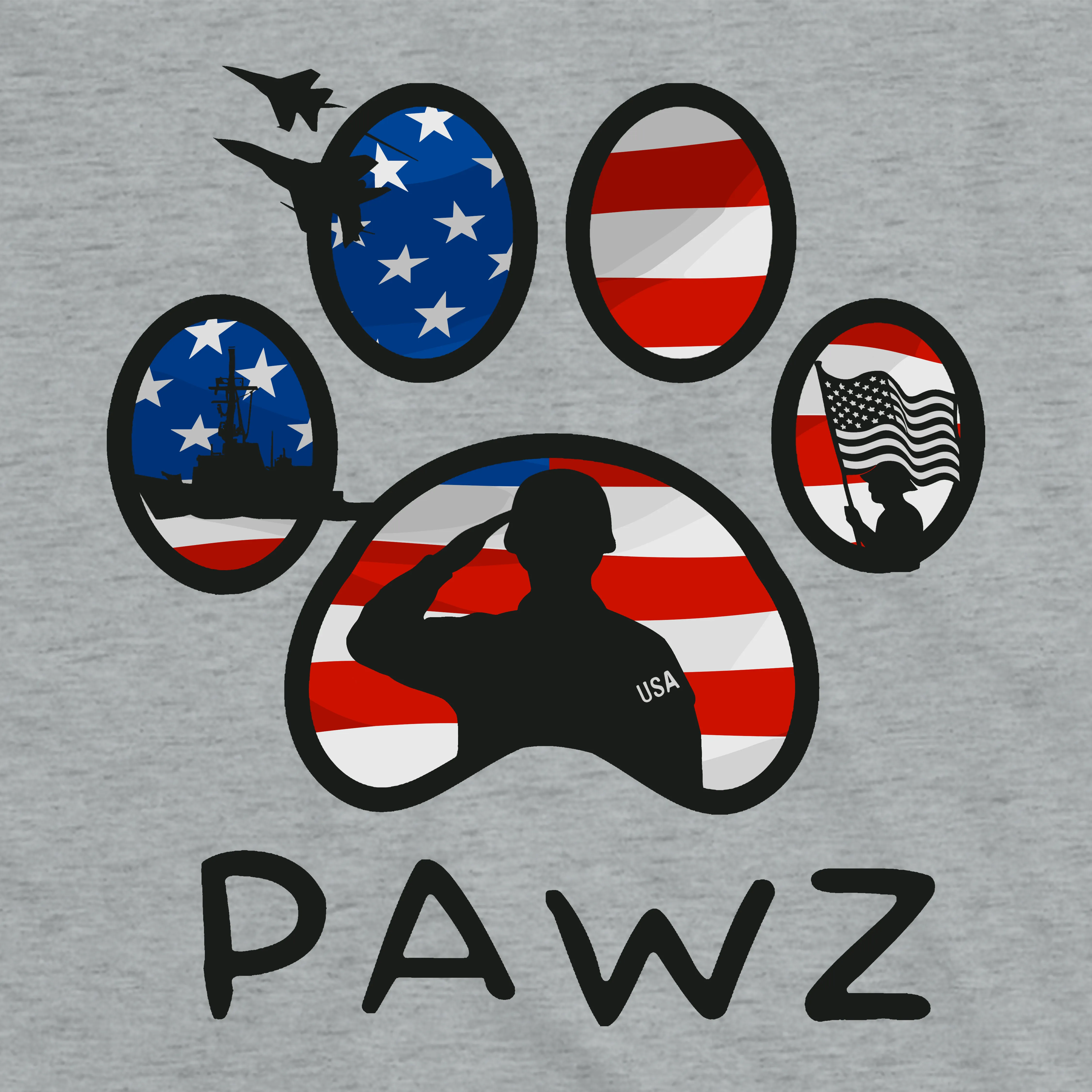Memorial Paw (Adult Hoodie) sold by PAWZ product image thumbnail 3