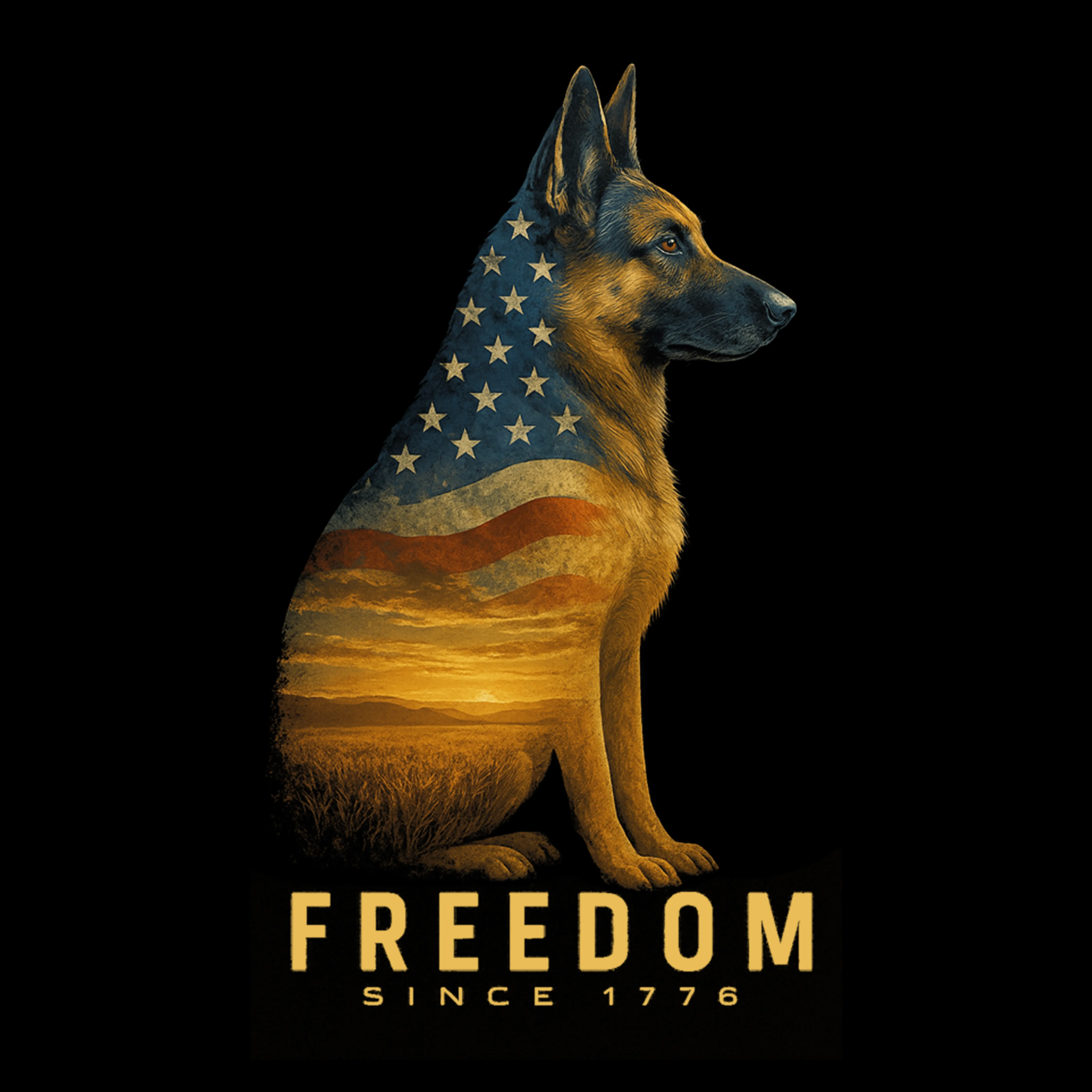 Freedom Shepherd (Adult Hoodie) sold by PAWZ product image thumbnail 3