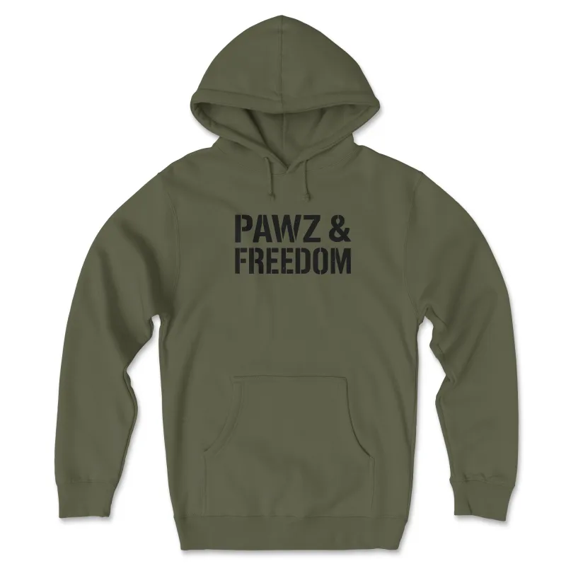 Pawz & Freedom (Front Print) (Adult Hoodie) sold by PAWZ