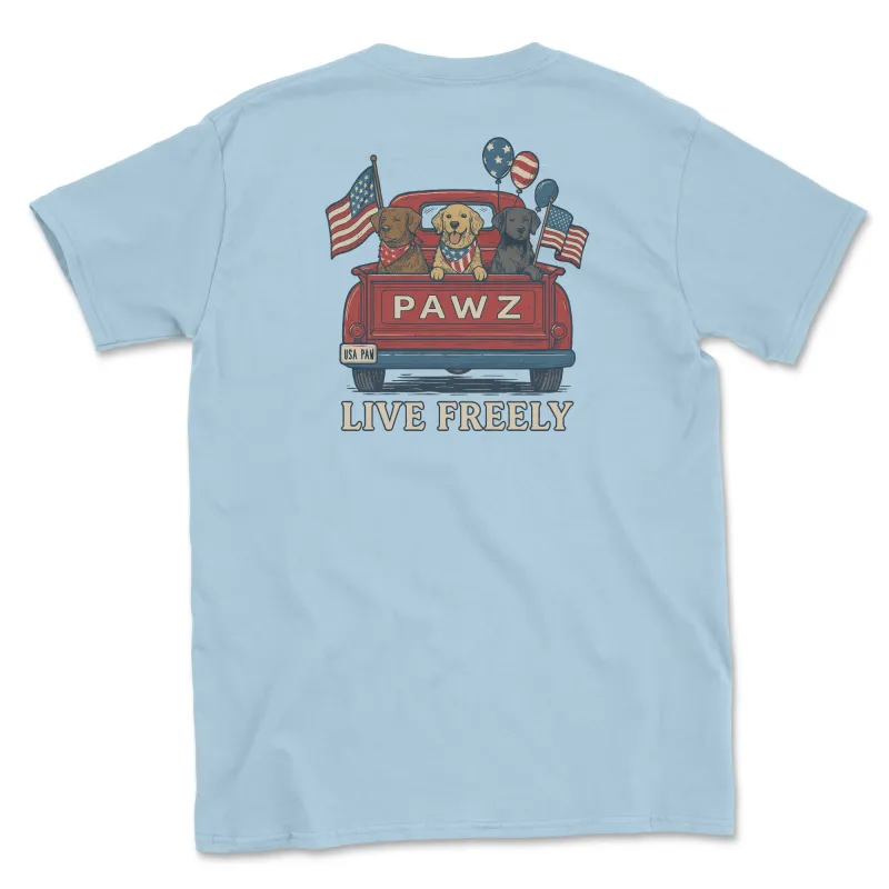 Live Freely (Adult Short Sleeve T-Shirt) sold by PAWZ
