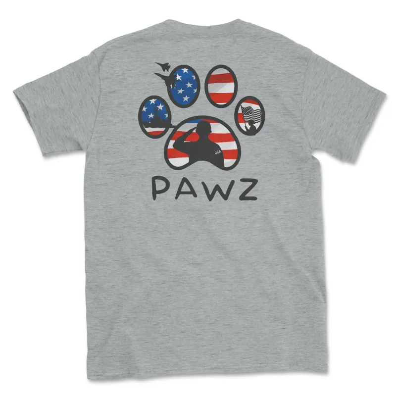 Memorial Paw (Adult Short Sleeve T-Shirt) sold by PAWZ