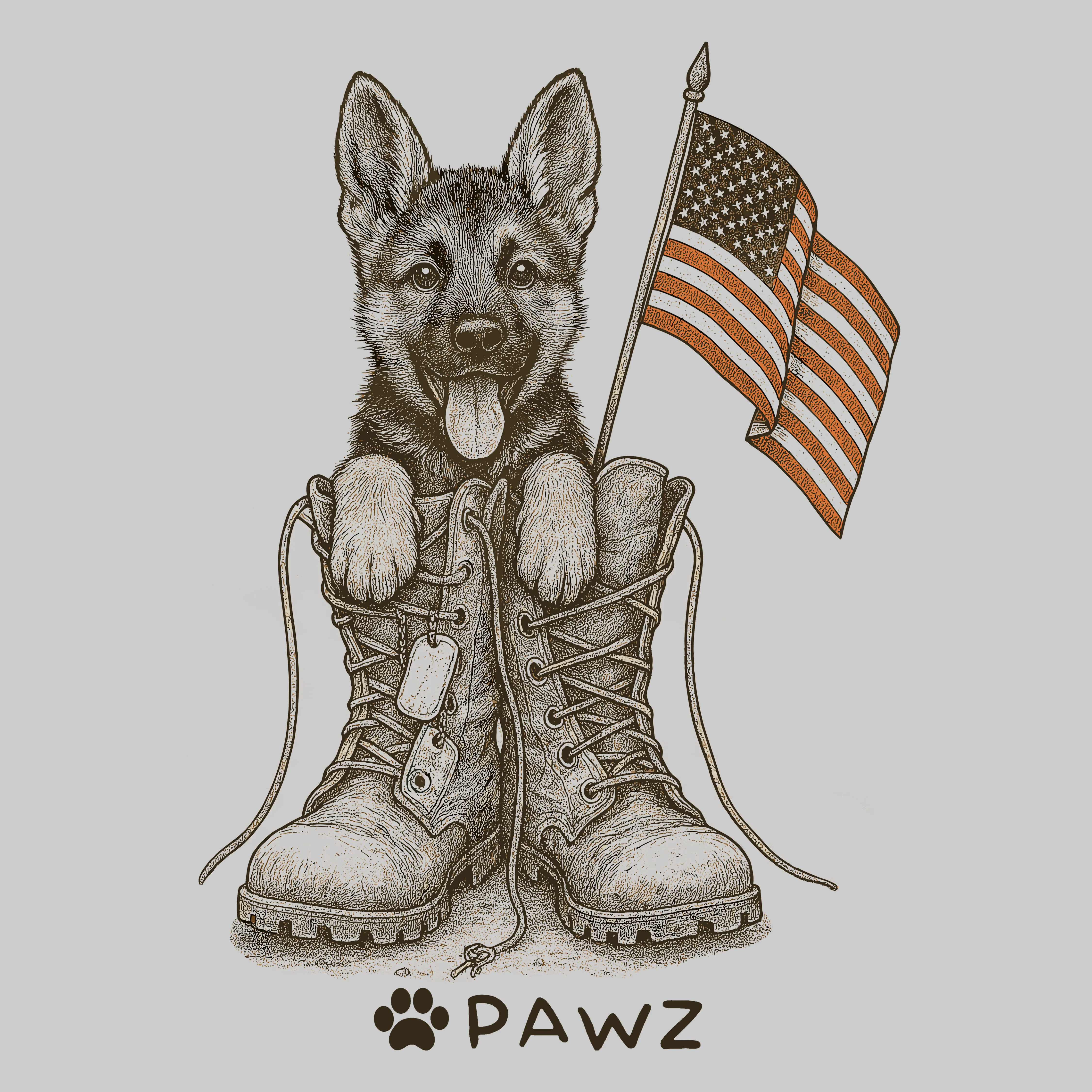 Dog Tag Defender (Adult Short Sleeve T-Shirt) sold by PAWZ product image thumbnail 3