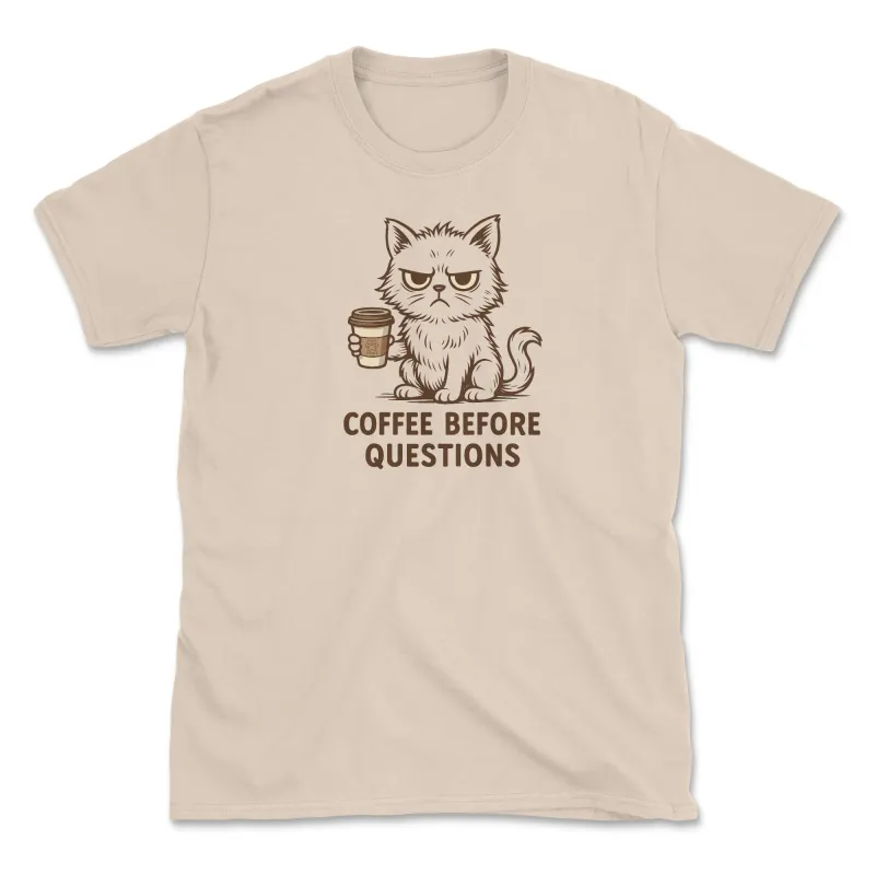 Cranky Caffeine (Front Print) (Adult Short Sleeve T-Shirt) sold by PAWZ