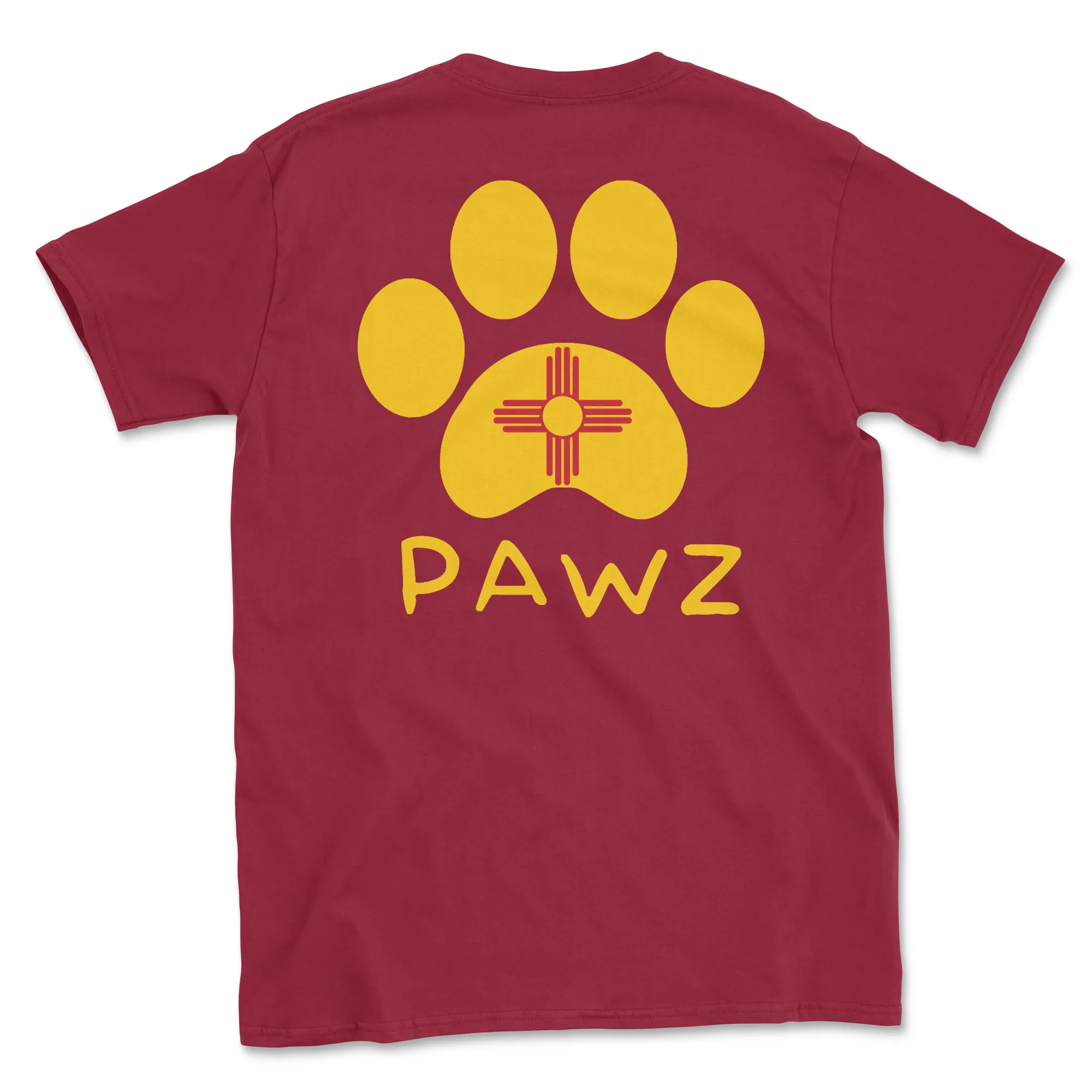 New Mexico Flag Paw (Adult Short Sleeve T-Shirt) sold by PAWZ