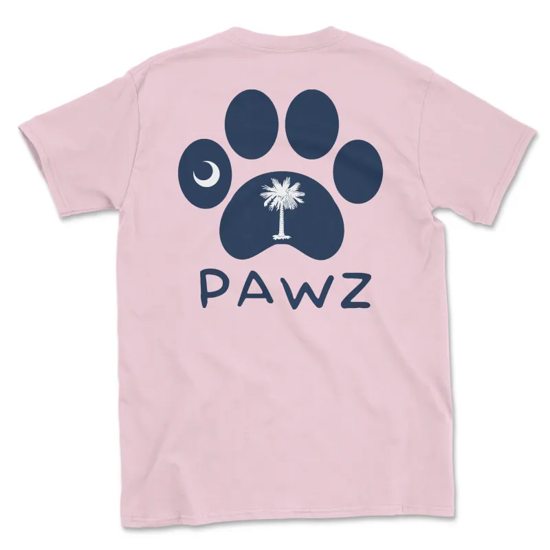 South Carolina Flag Paw (Adult Short Sleeve T-Shirt) sold by PAWZ