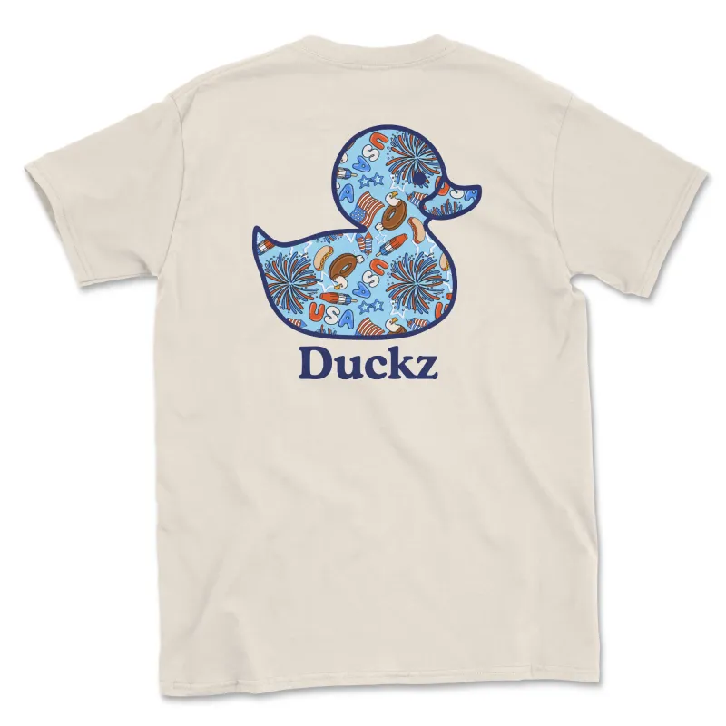 Fireworks Fowl (Adult Short Sleeve T-Shirt) sold by PAWZ