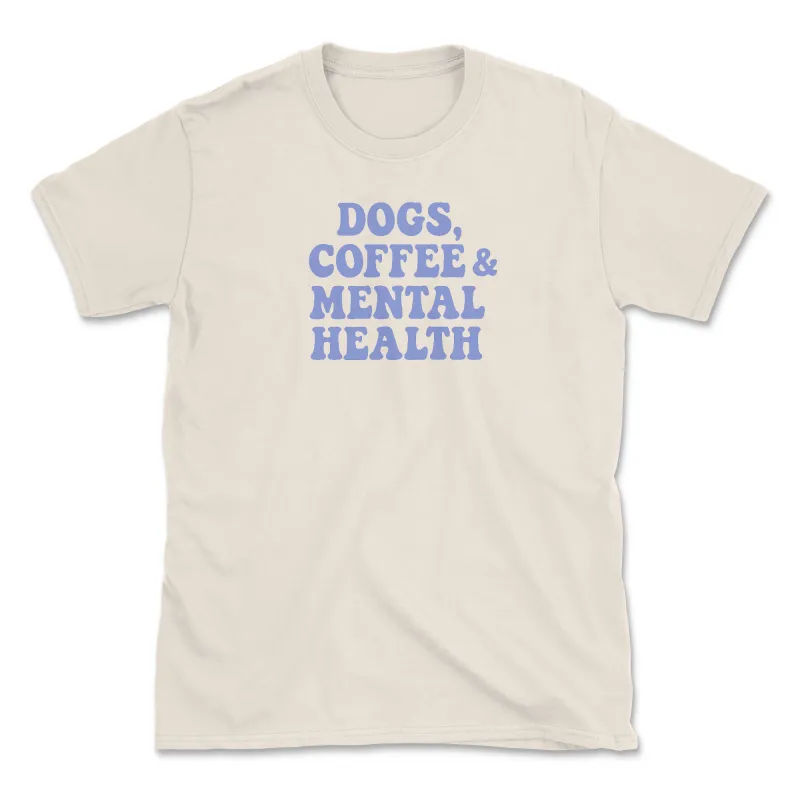 Dogs & Coffee (Front Print) (Adult Short Sleeve T-Shirt) sold by PAWZ