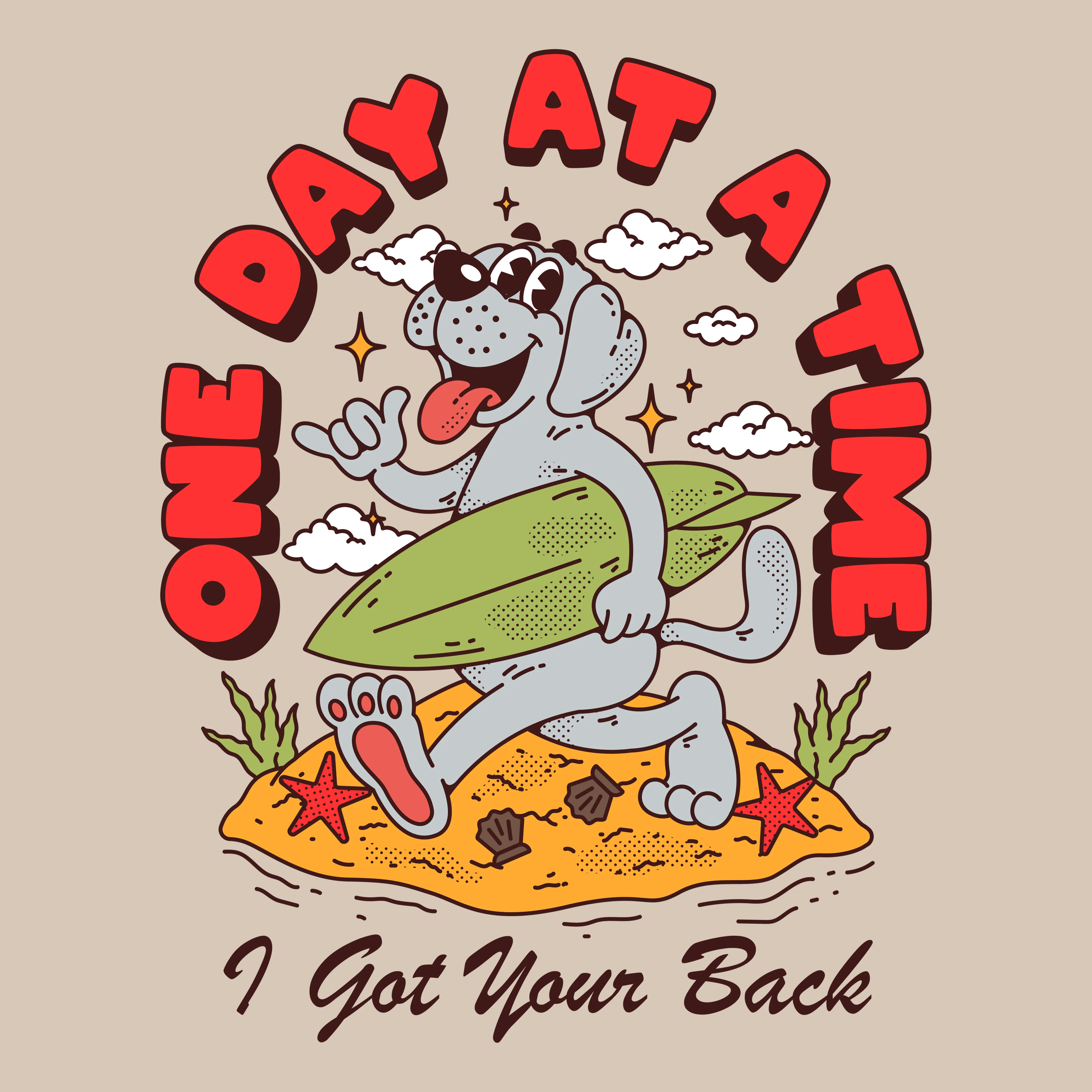 One Day At A Time (Adult Hoodie) sold by PAWZ product image thumbnail 3