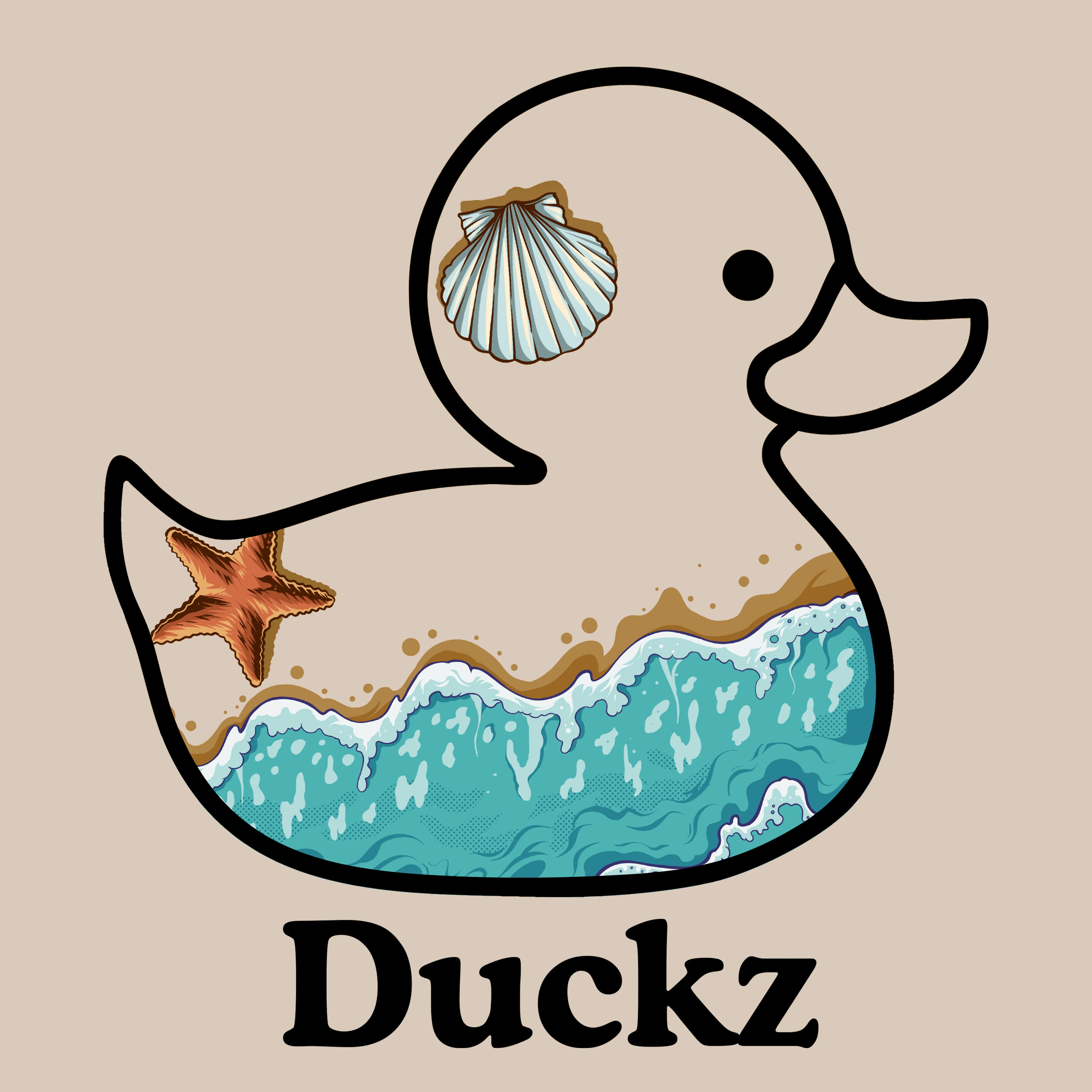 Wave Waddle (Adult Short Sleeve T-Shirt) sold by PAWZ product image thumbnail 3