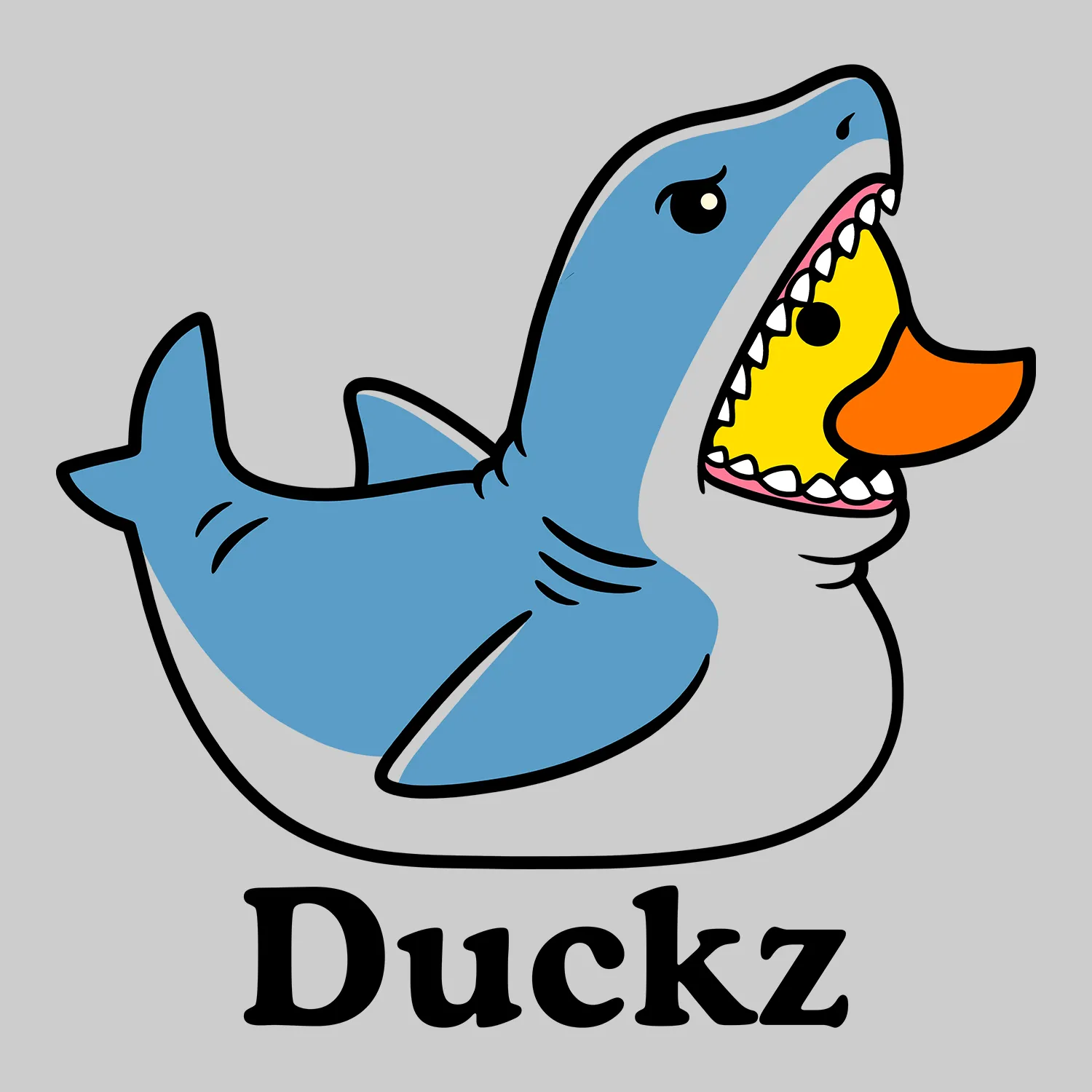 Shark Snack (Adult Short Sleeve T-Shirt) sold by PAWZ product image thumbnail 3