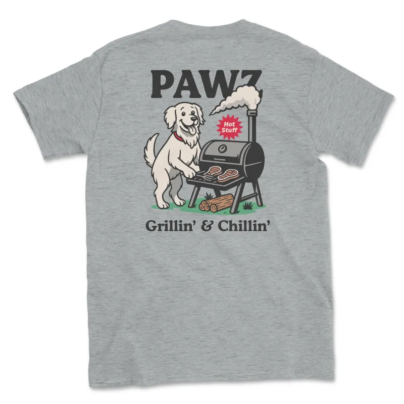 Grillin' & Chillin' (Adult Short Sleeve T-Shirt) sold by PAWZ