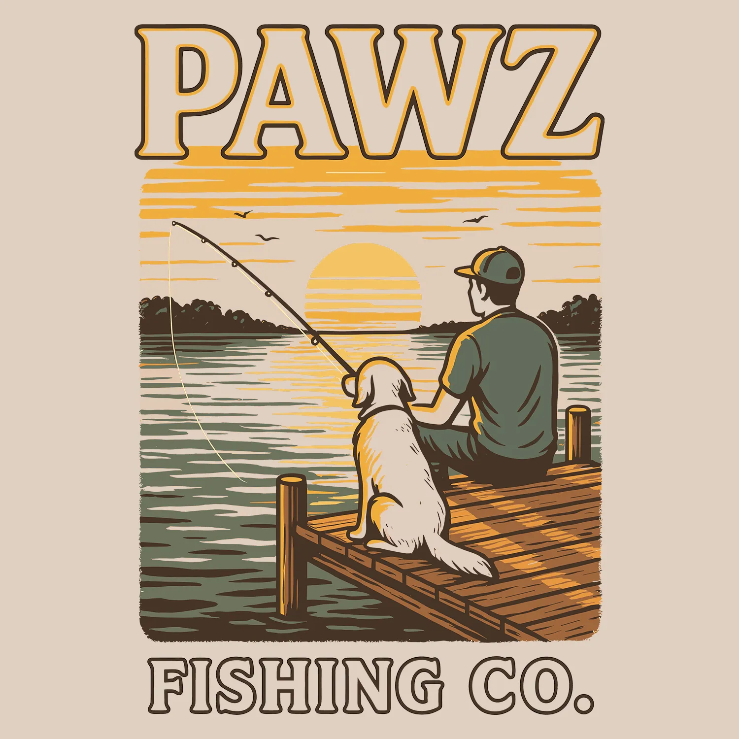 Dock Buddies (Adult Short Sleeve T-Shirt) sold by PAWZ product image thumbnail 3
