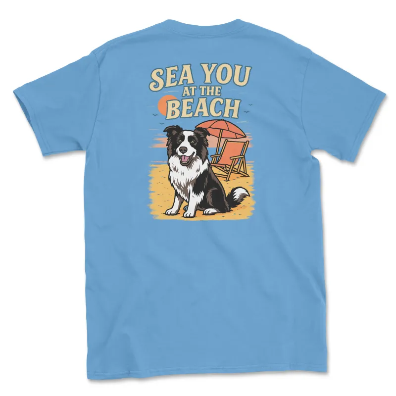 Sea You At The Beach (Custom) (Adult Short Sleeve T-Shirt) sold by PAWZ