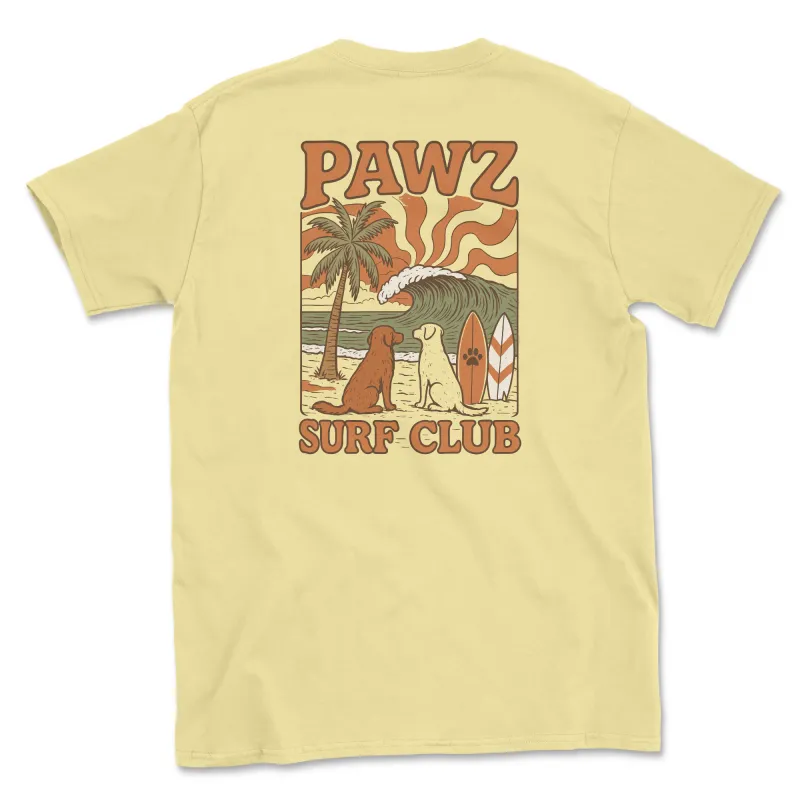 Pawz Surf Club (Adult Short Sleeve T-Shirt) sold by PAWZ