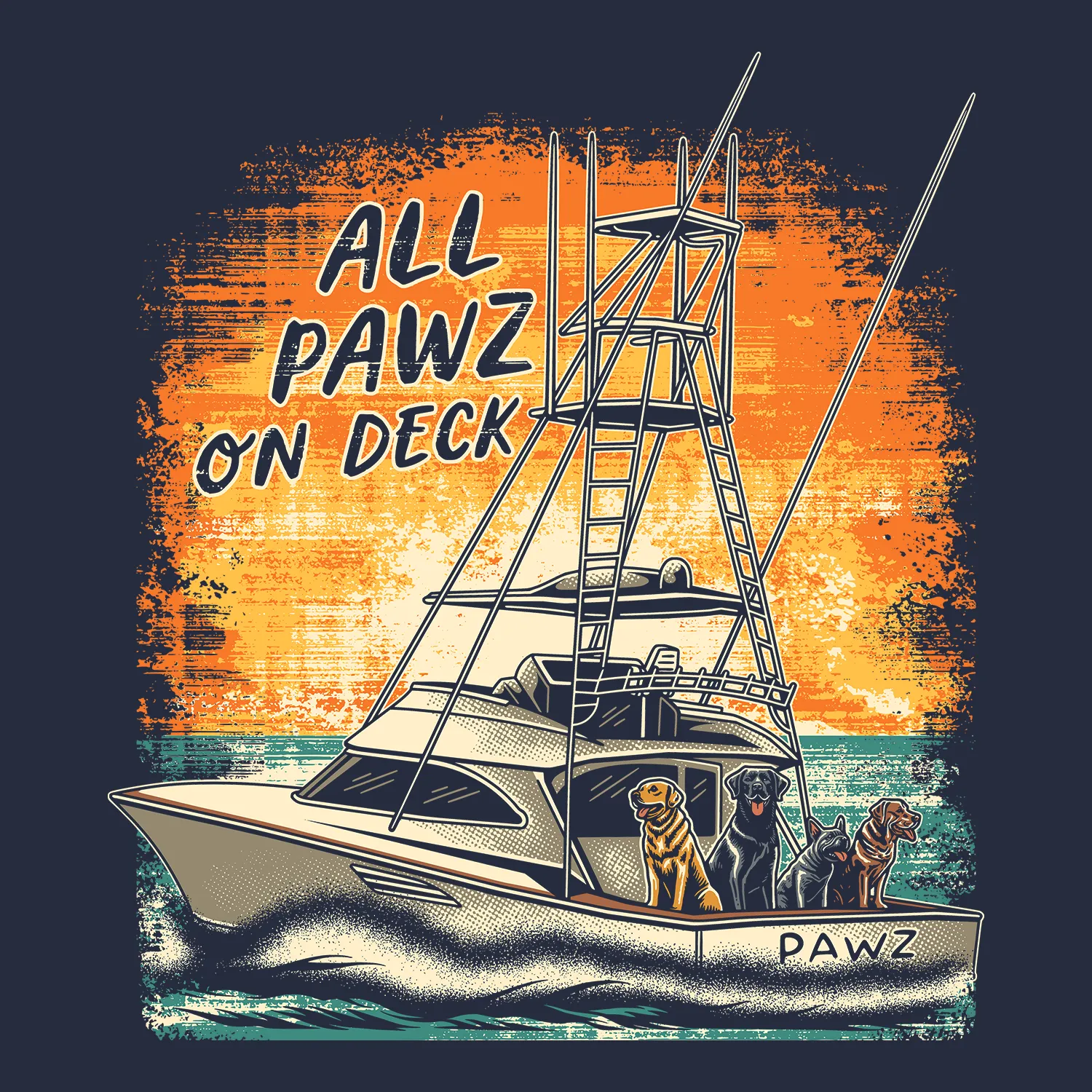 All Pawz On Deck (Adult Short Sleeve T-Shirt) sold by PAWZ product image thumbnail 3