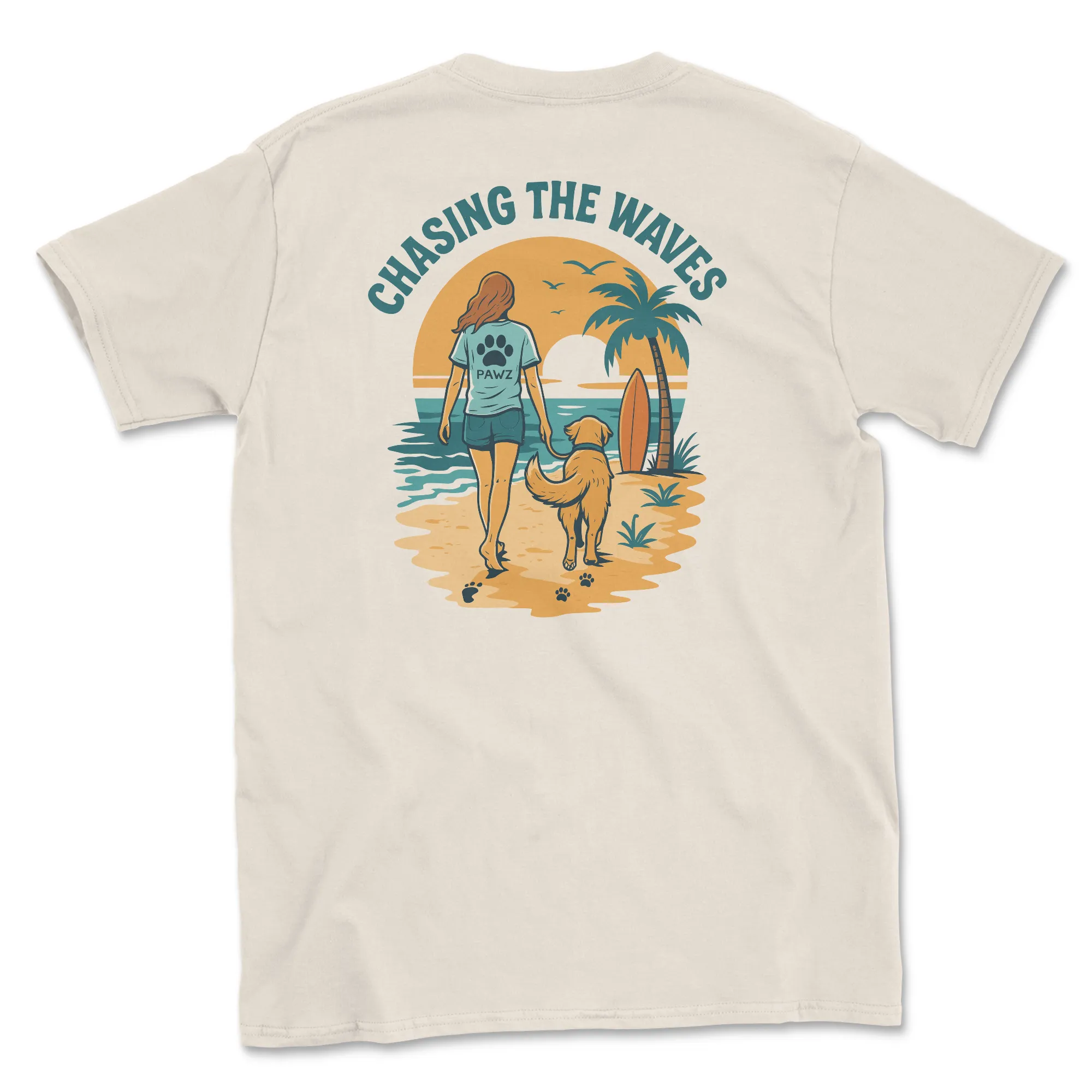 Chasing Waves (Adult Short Sleeve T-Shirt) sold by PAWZ
