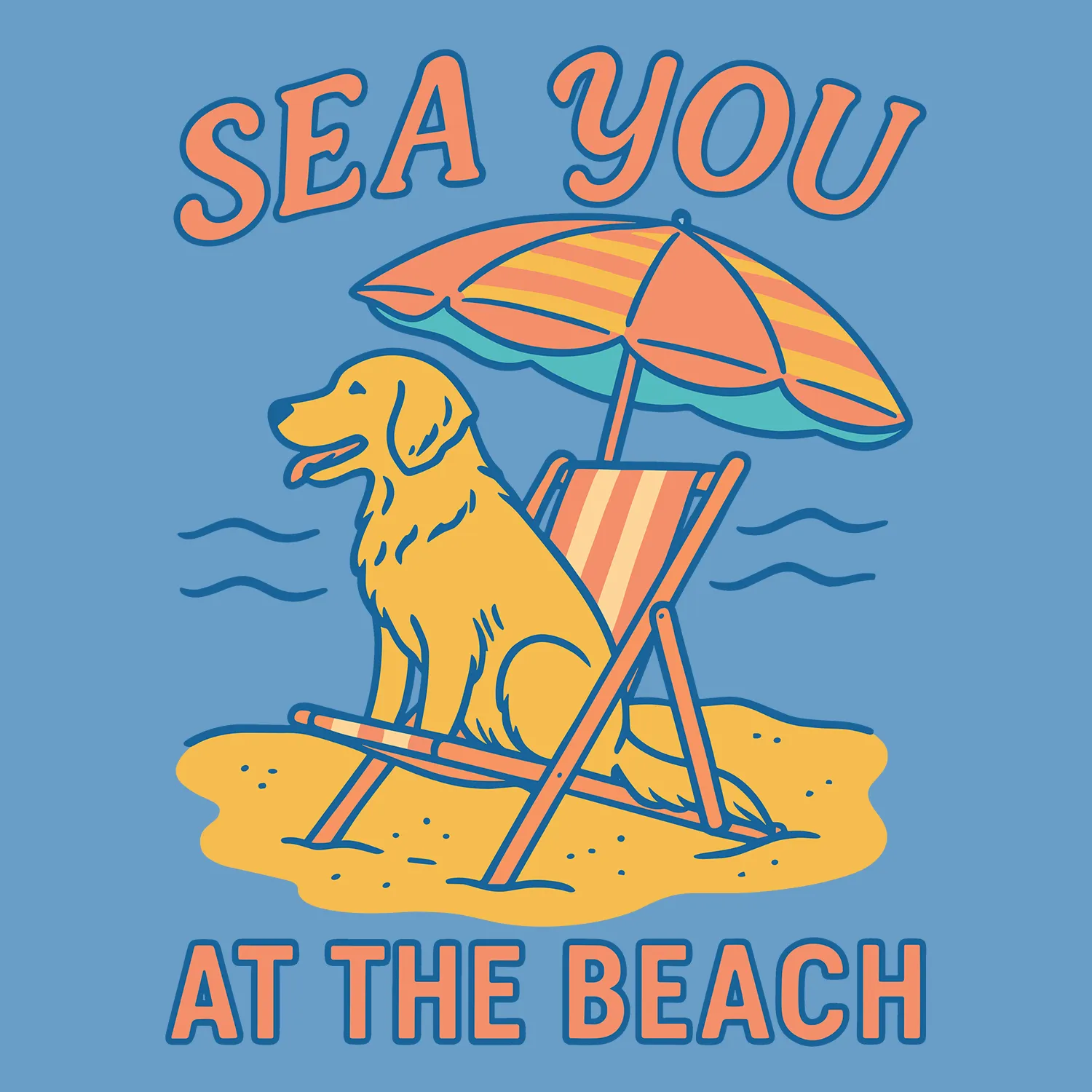 Sea You At The Beach (Adult Short Sleeve T-Shirt) sold by PAWZ product image thumbnail 3