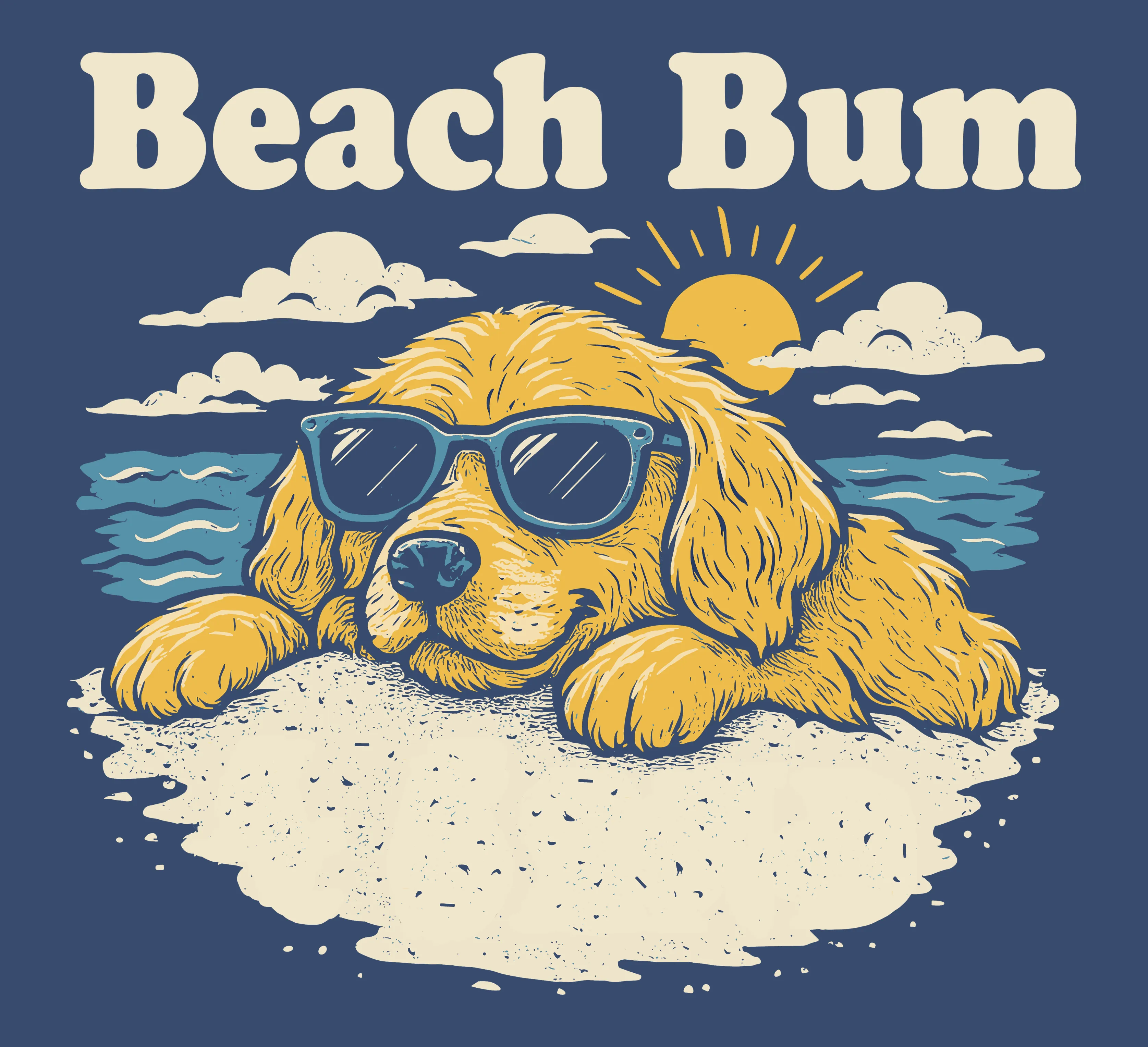 Beach Bum (Adult Short Sleeve T-Shirt) sold by PAWZ product image thumbnail 3