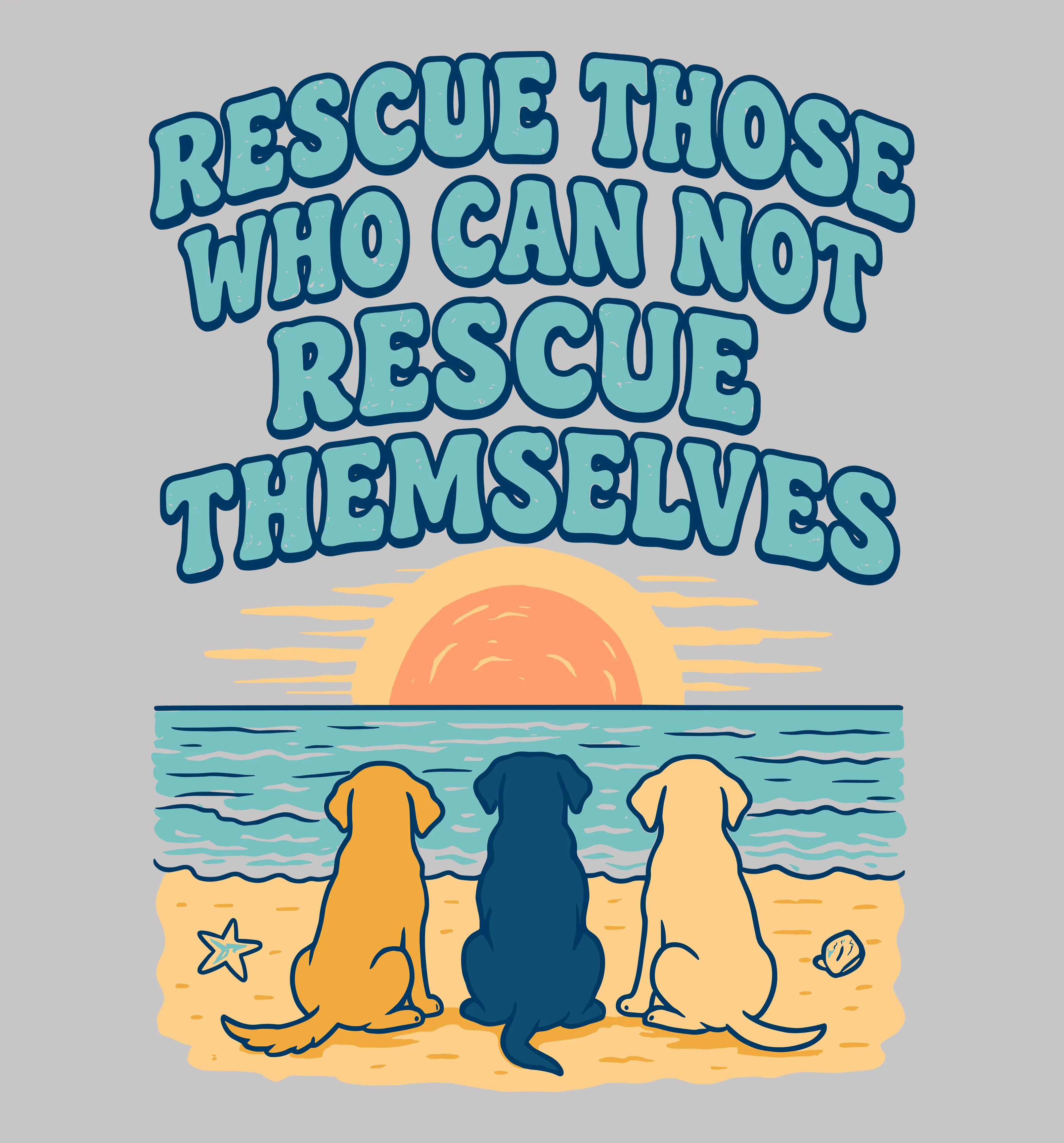Rescue Those (Adult Short Sleeve T-Shirt) sold by PAWZ product image thumbnail 3