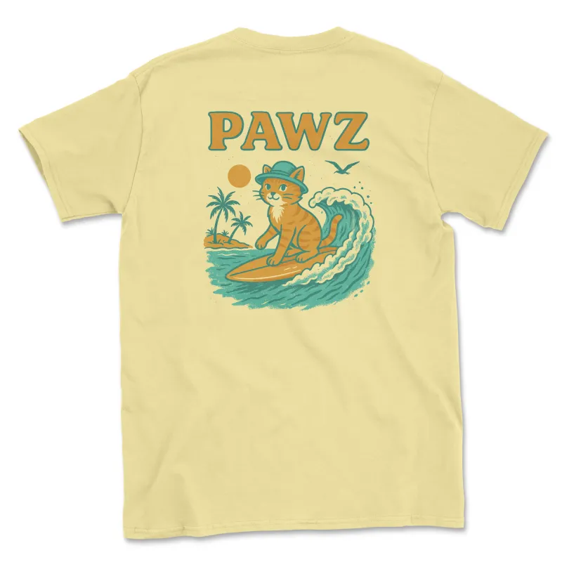 Tropic Tabby (Adult Short Sleeve T-Shirt) sold by PAWZ
