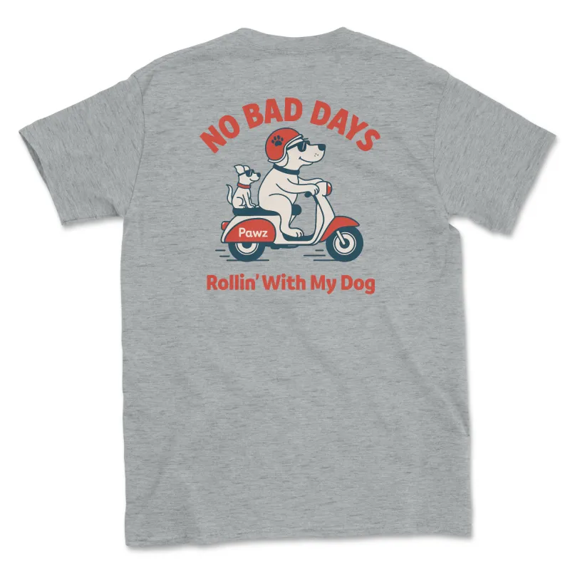 Rollin' With My Dog (Adult Short Sleeve T-Shirt) sold by PAWZ