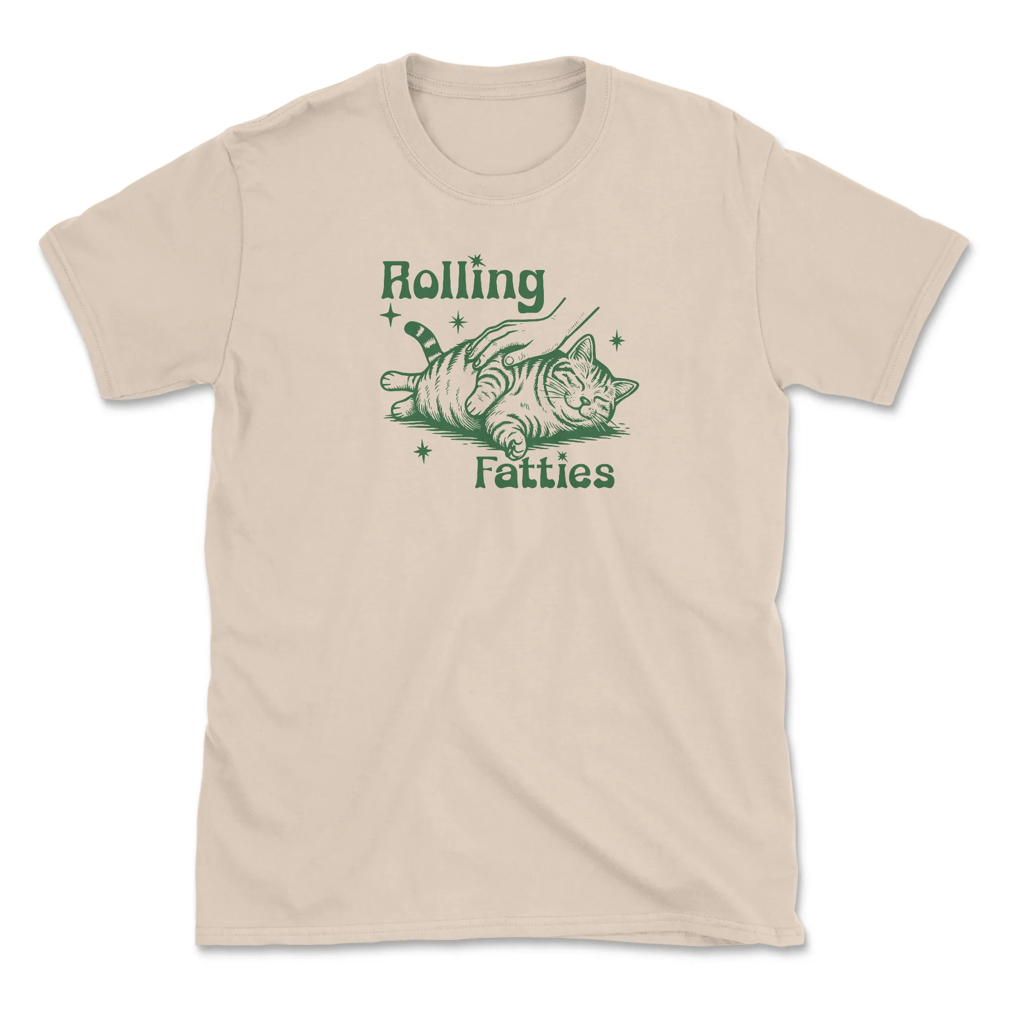 Rolling Fatties - Sand (Front Print) (Adult Short Sleeve T-Shirt) sold by PAWZ