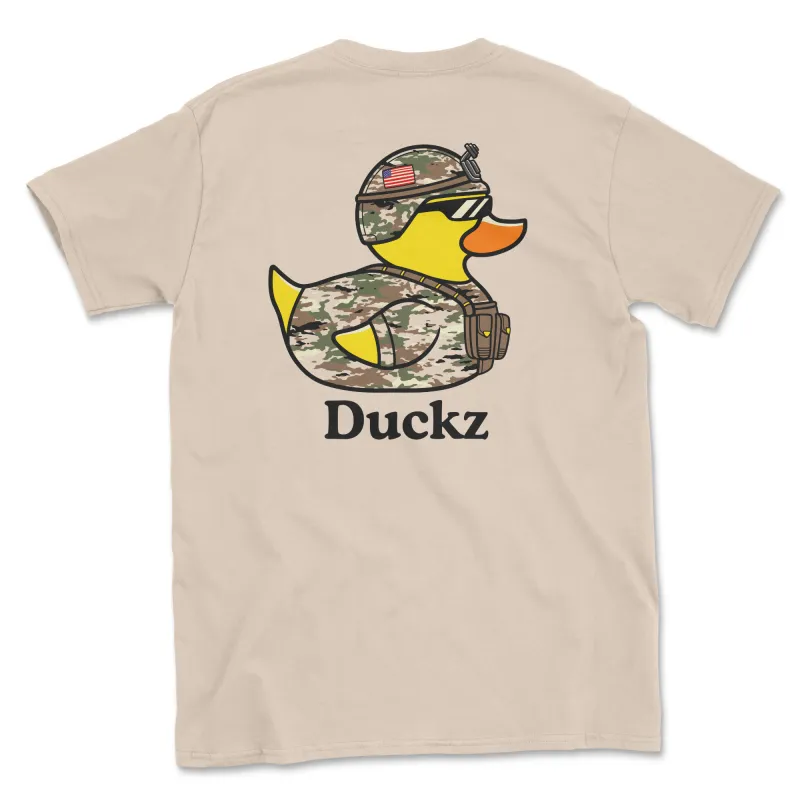 Military Mallard - Sand (Adult Short Sleeve T-Shirt) sold by PAWZ