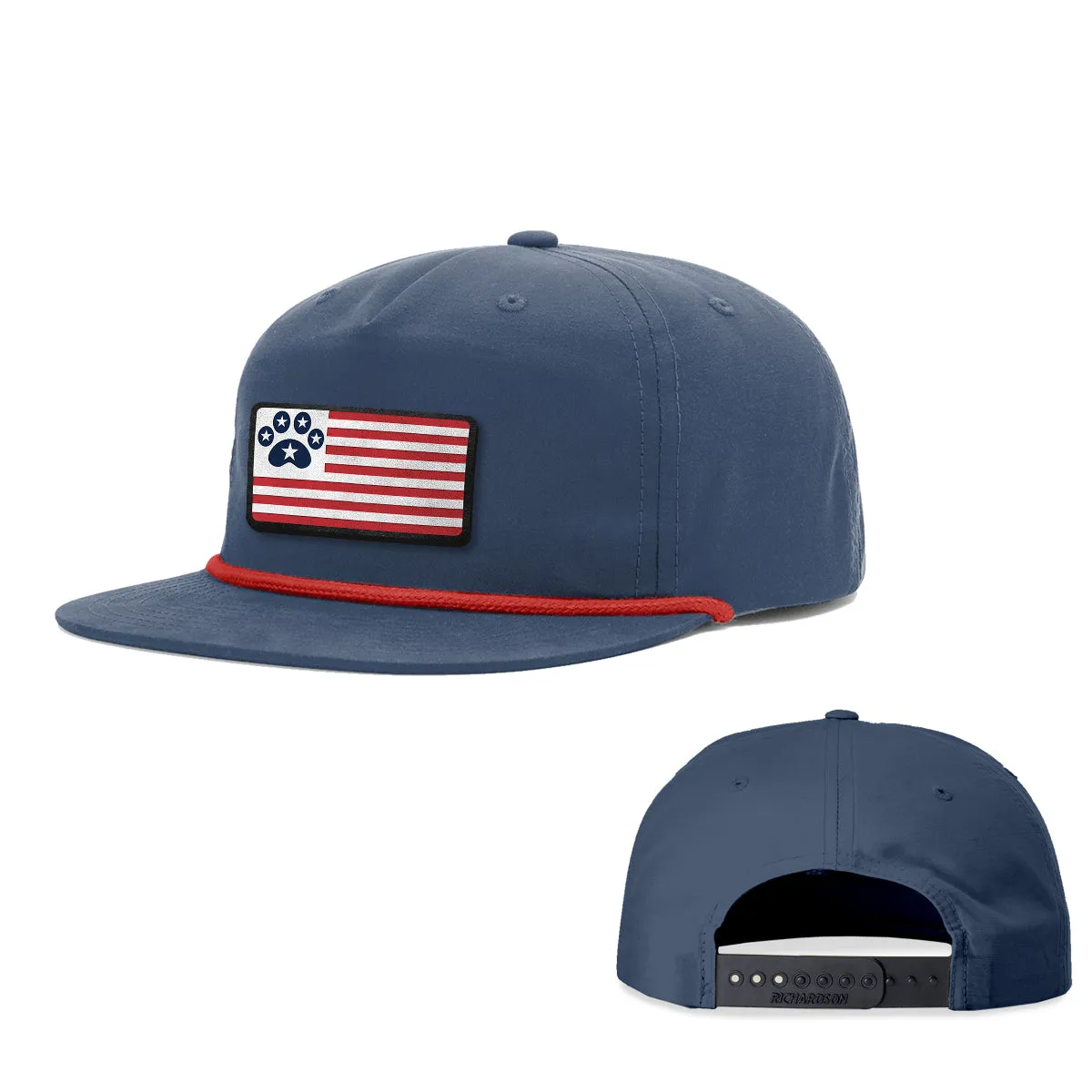 Pawz American Flag Rope Patch Hat sold by PAWZ product image thumbnail 2