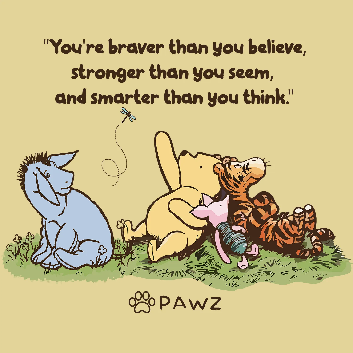 Braver, Stronger, Smarter - Yellow (Adult Short Sleeve T-Shirt) Limited Edition sold by PAWZ product image thumbnail 3