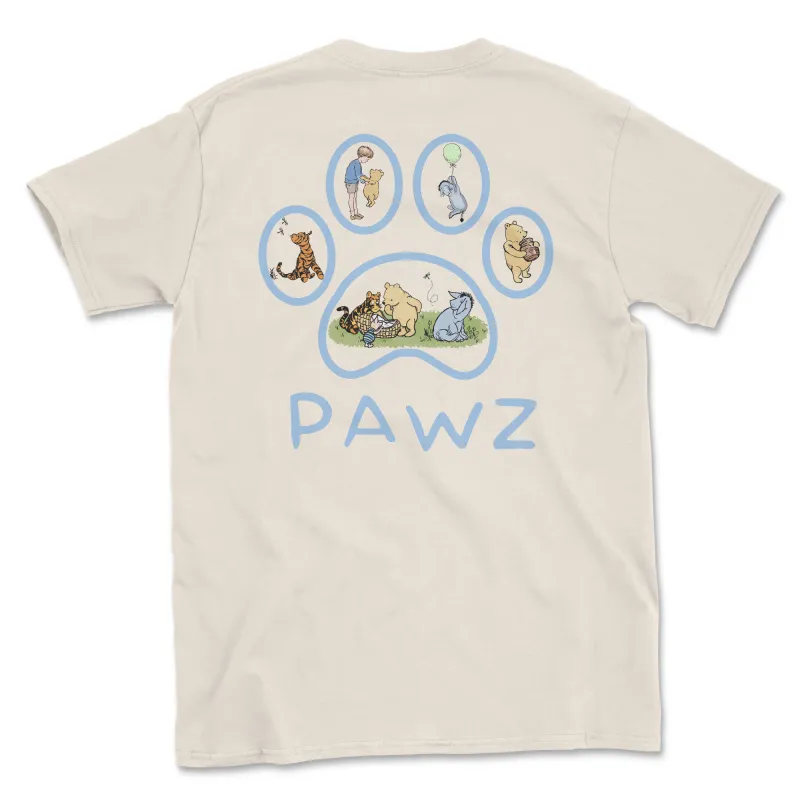 Pooh Paw - Natural (Adult Short Sleeve T-Shirt) Limited Edition sold by PAWZ