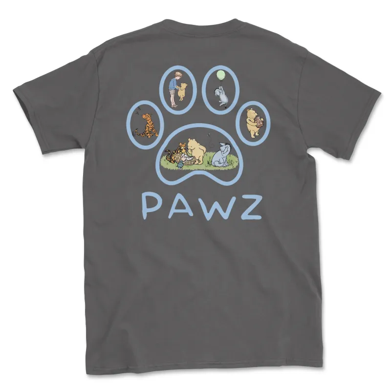 Pooh Paw - Charcoal (Adult Short Sleeve T-Shirt) Limited Edition sold by PAWZ