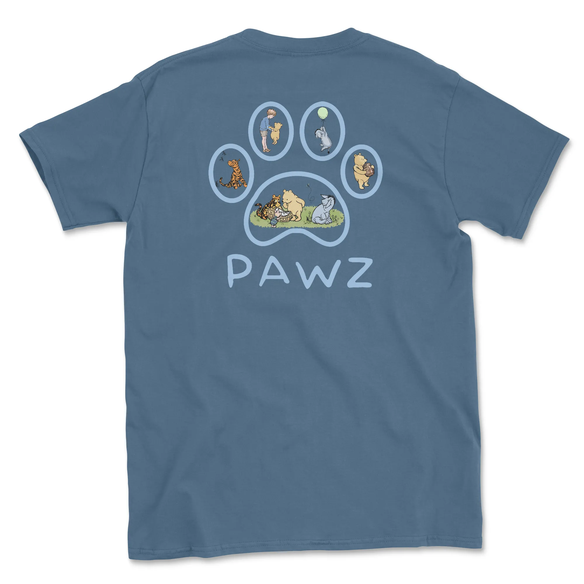 Pooh Paw - Indigo (Adult Short Sleeve T-Shirt) Limited Edition sold by PAWZ
