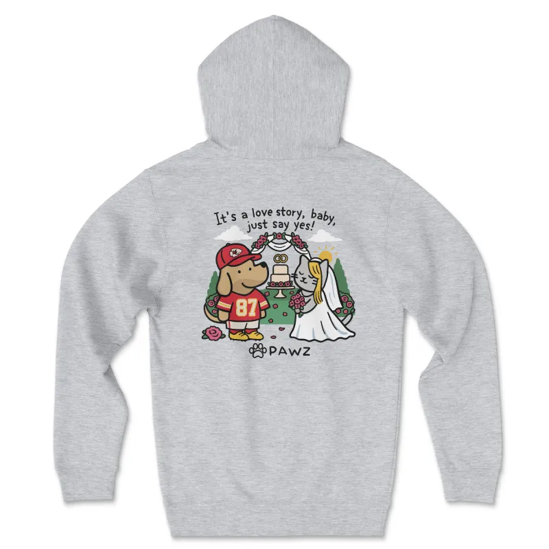 Love Story - Sports Grey (Adult Hoodie) sold by PAWZ