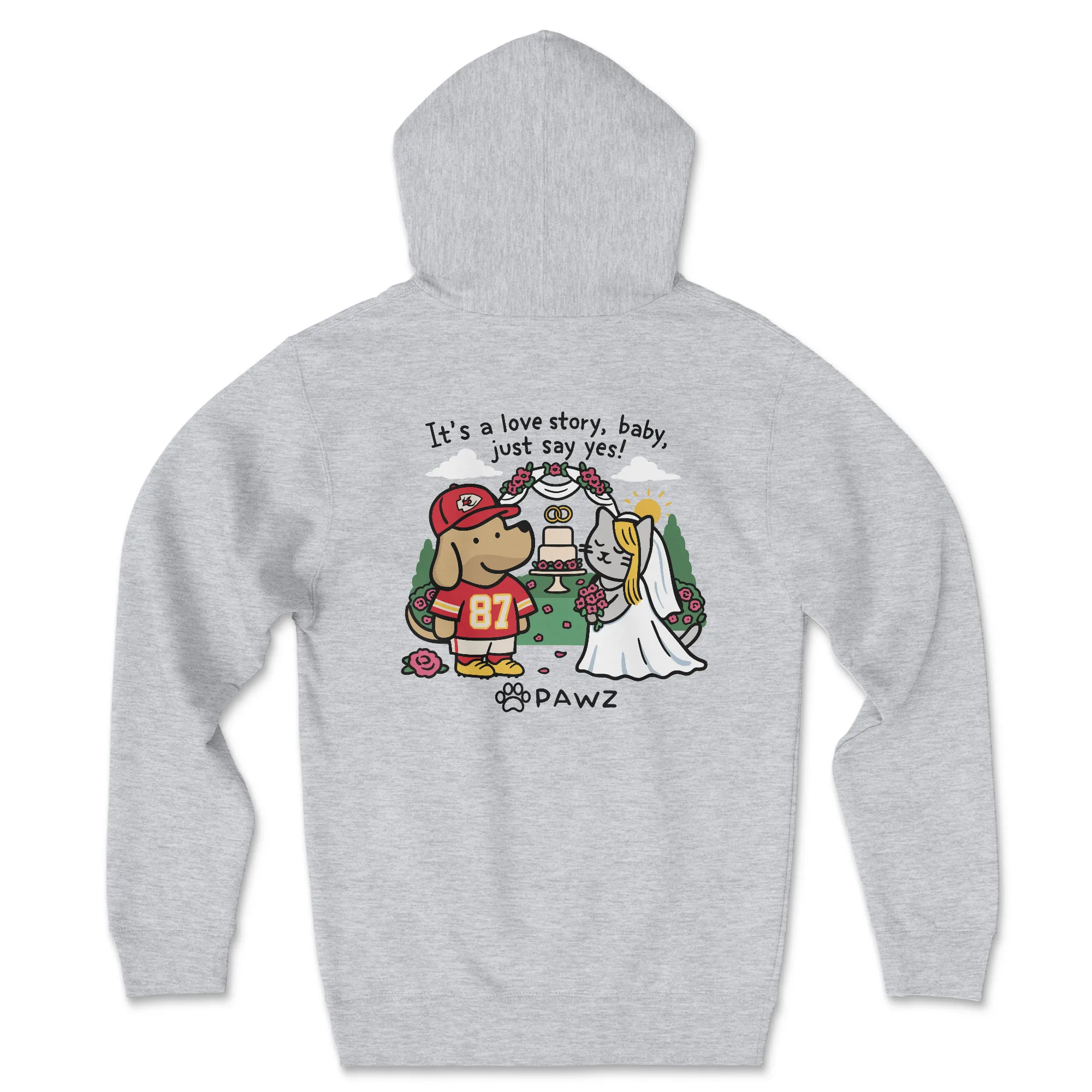 Love Story - Sports Grey (Adult Hoodie) sold by PAWZ