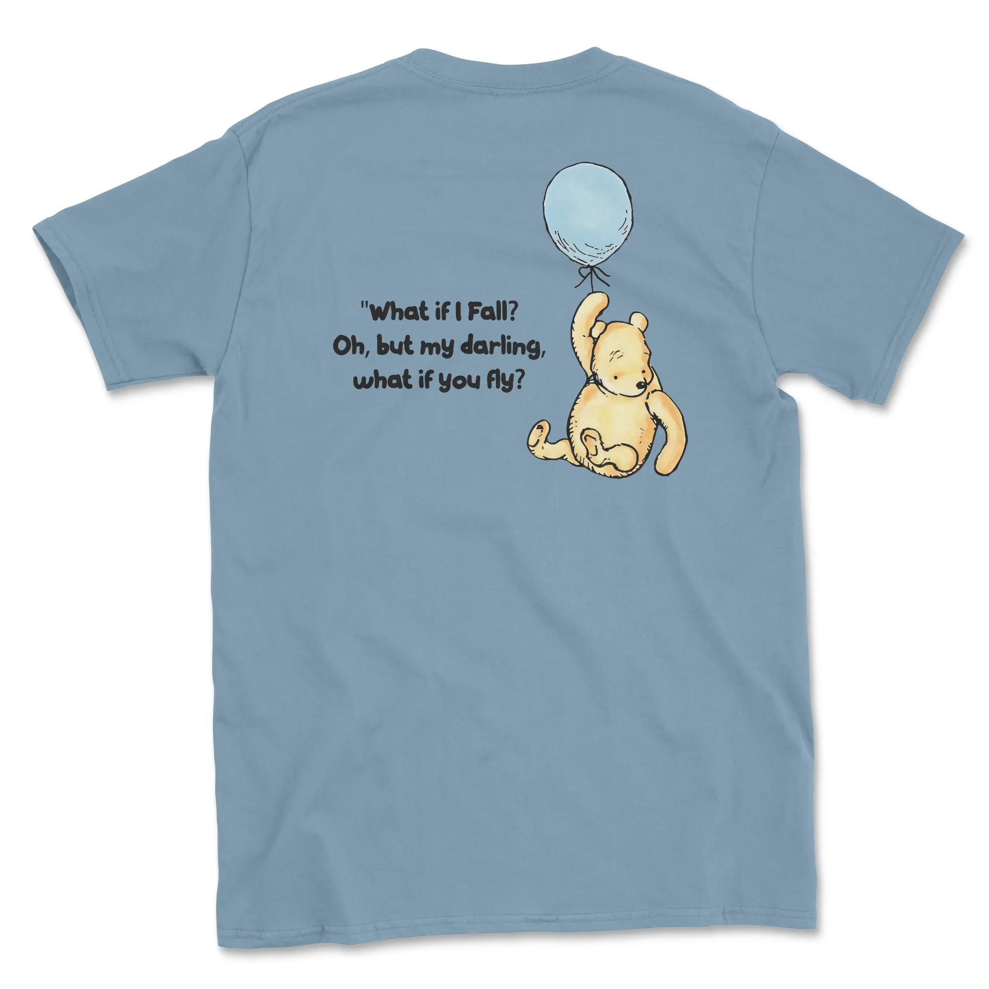 Balloon Buddy - (Stone Blue) (Adult Short Sleeve T-Shirt) sold by PAWZ